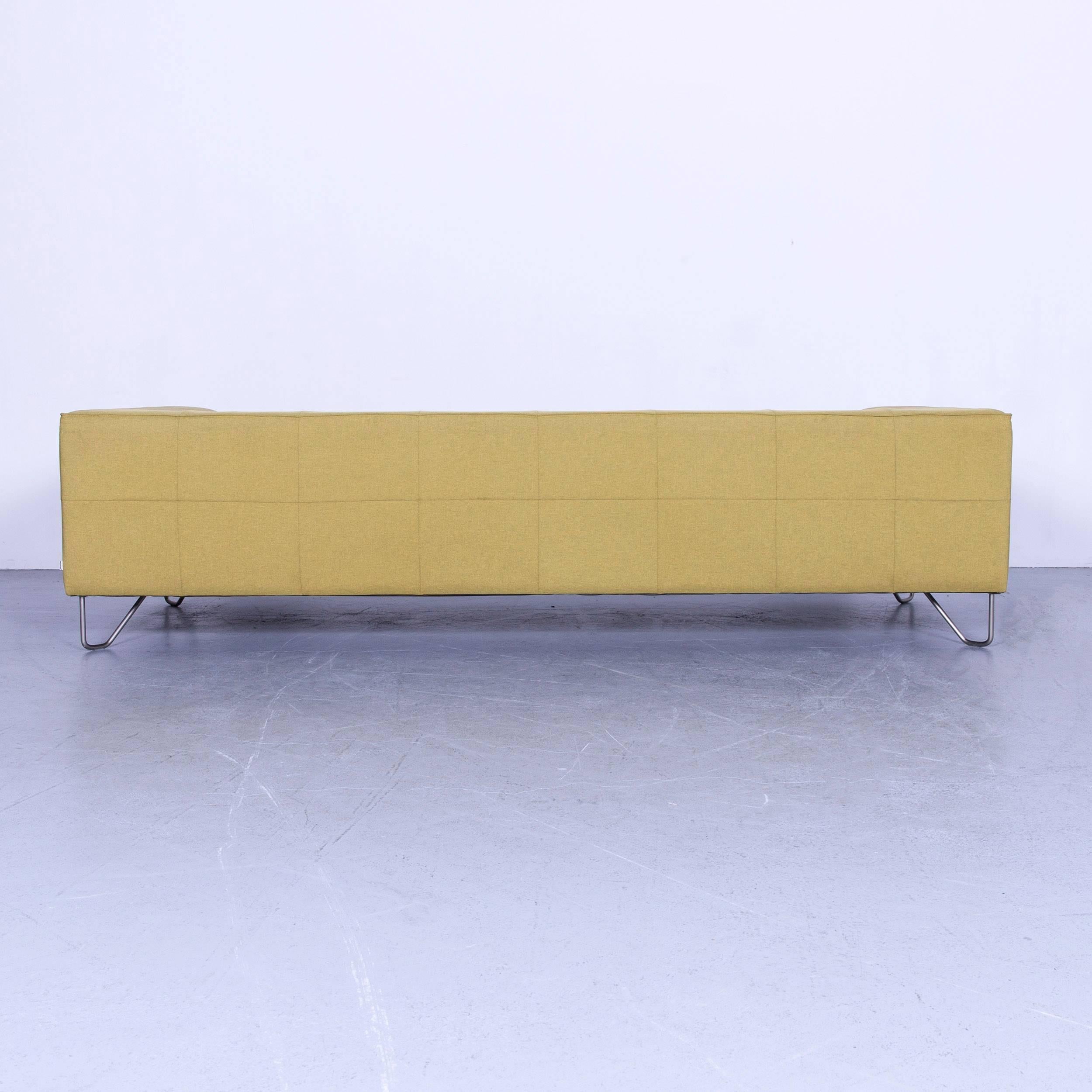 BoConcept Milos Fabric Sofa Set Green Couch Three-Seat Foot-Stool 4