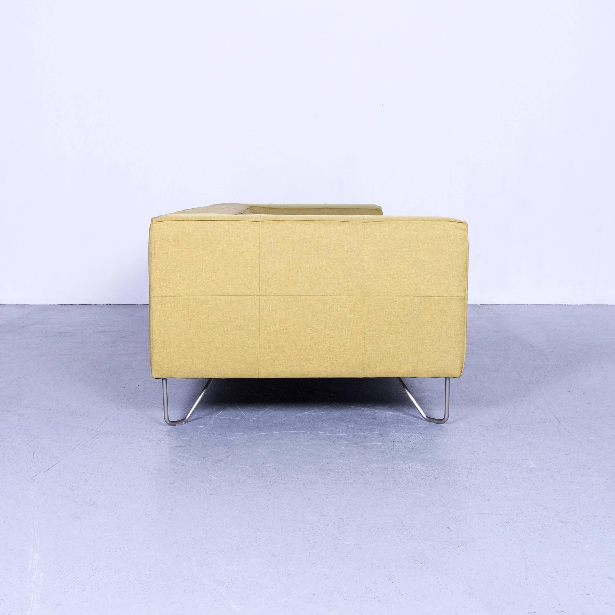 BoConcept Milos Fabric Sofa Set Green Couch Three-Seat Foot-Stool 5