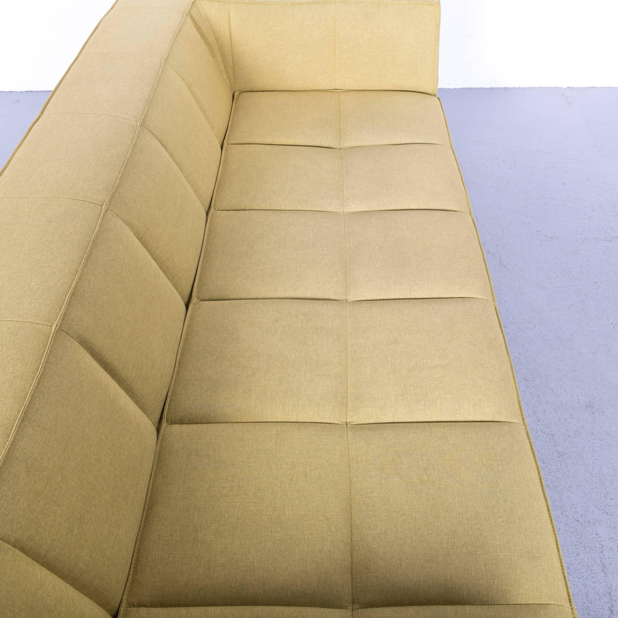BoConcept Milos Fabric Sofa Set Green Couch Three-Seat Foot-Stool 6