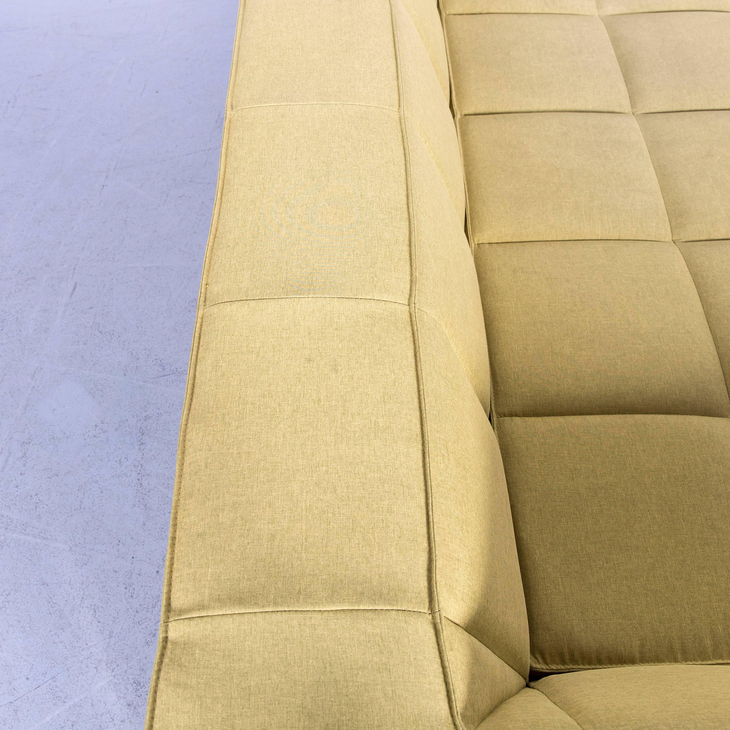 BoConcept Milos Fabric Sofa Set Green Couch Three-Seat Foot-Stool 7