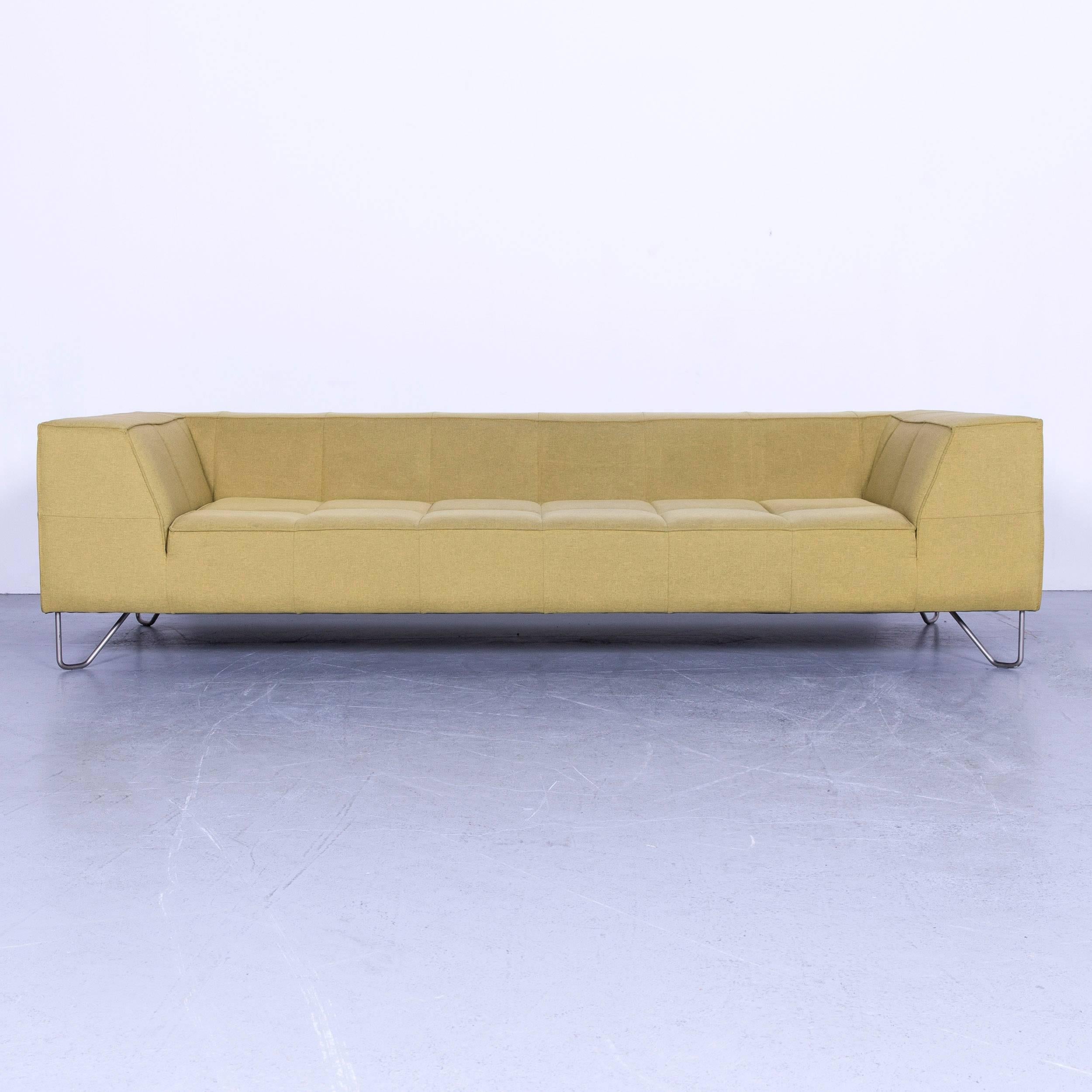 We bring to you an BoConcept Milos fabric sofa set green couch three-seat foot-stool.


































 
