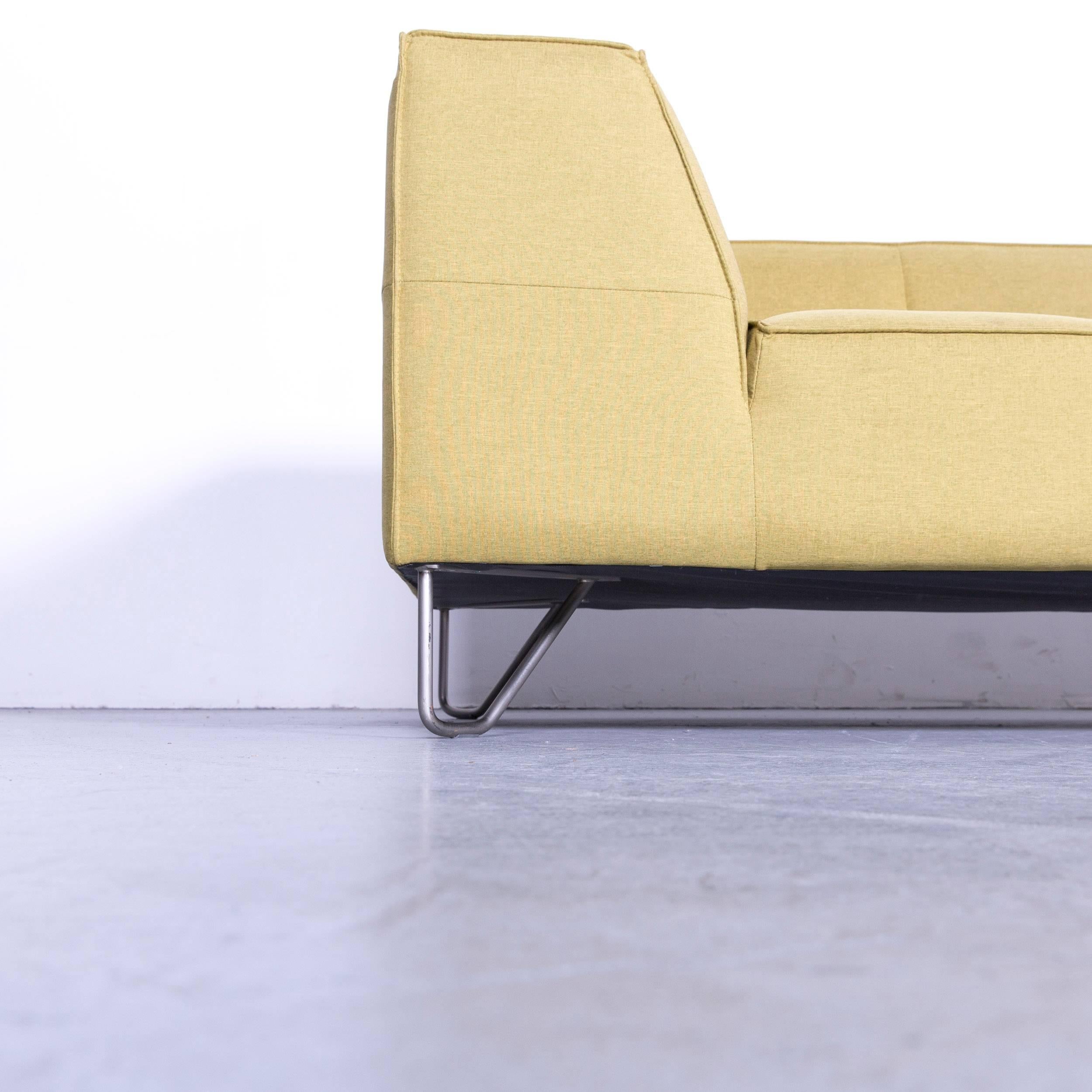 BoConcept Milos Fabric Sofa Set Green Couch Three-Seat Foot-Stool 1