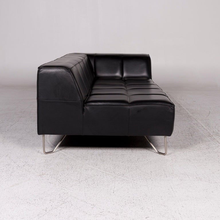 Dwingend Commissie Zich voorstellen Boconcept Milos Leather Sofa Black Three-Seat For Sale at 1stDibs |  boconcept milos sofa