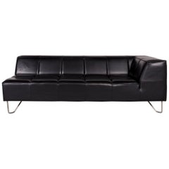 Boconcept Milos Leather Sofa Black Three-Seat
