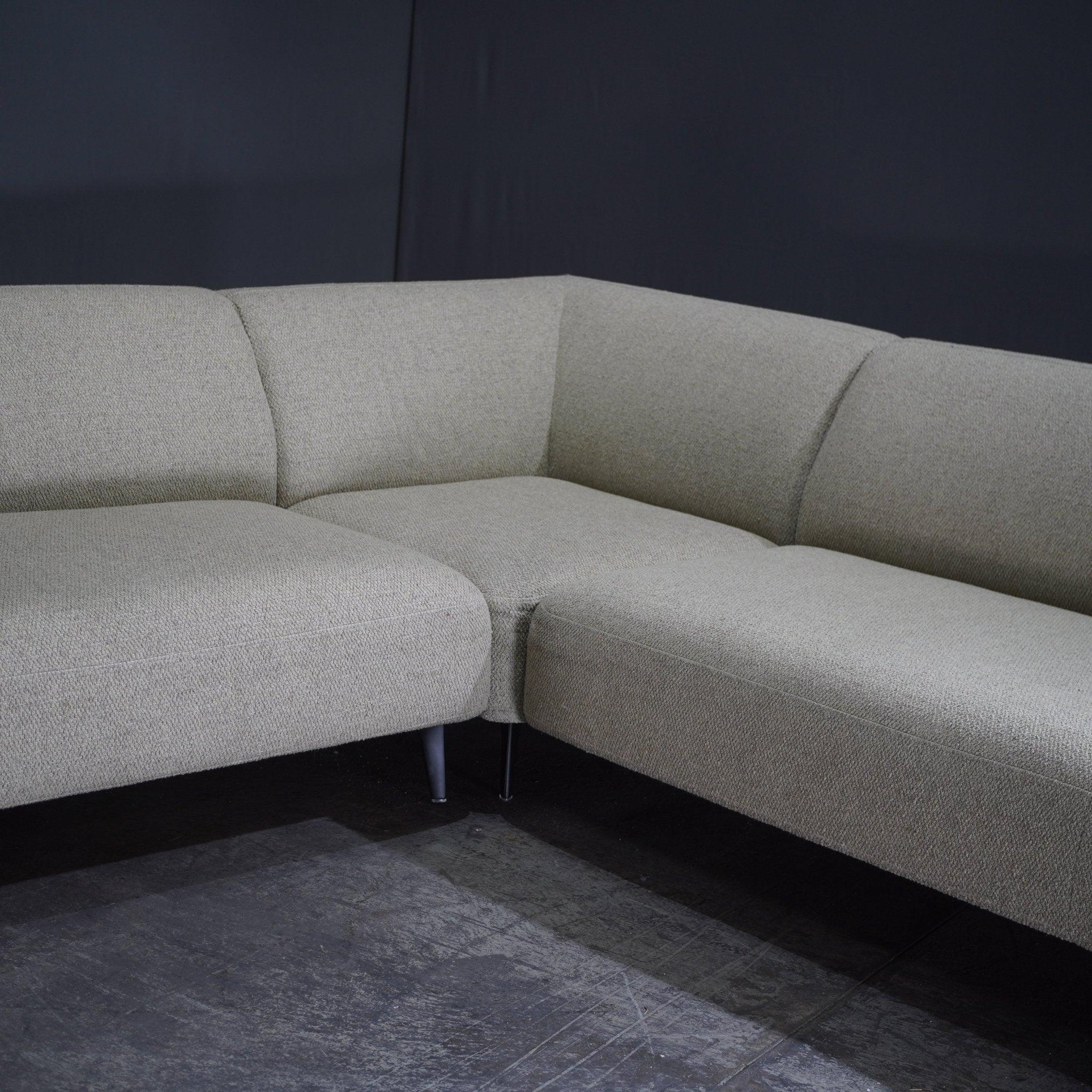 Fabric BoConcept Modena Cream Corner Sofa by Morten Georgsen