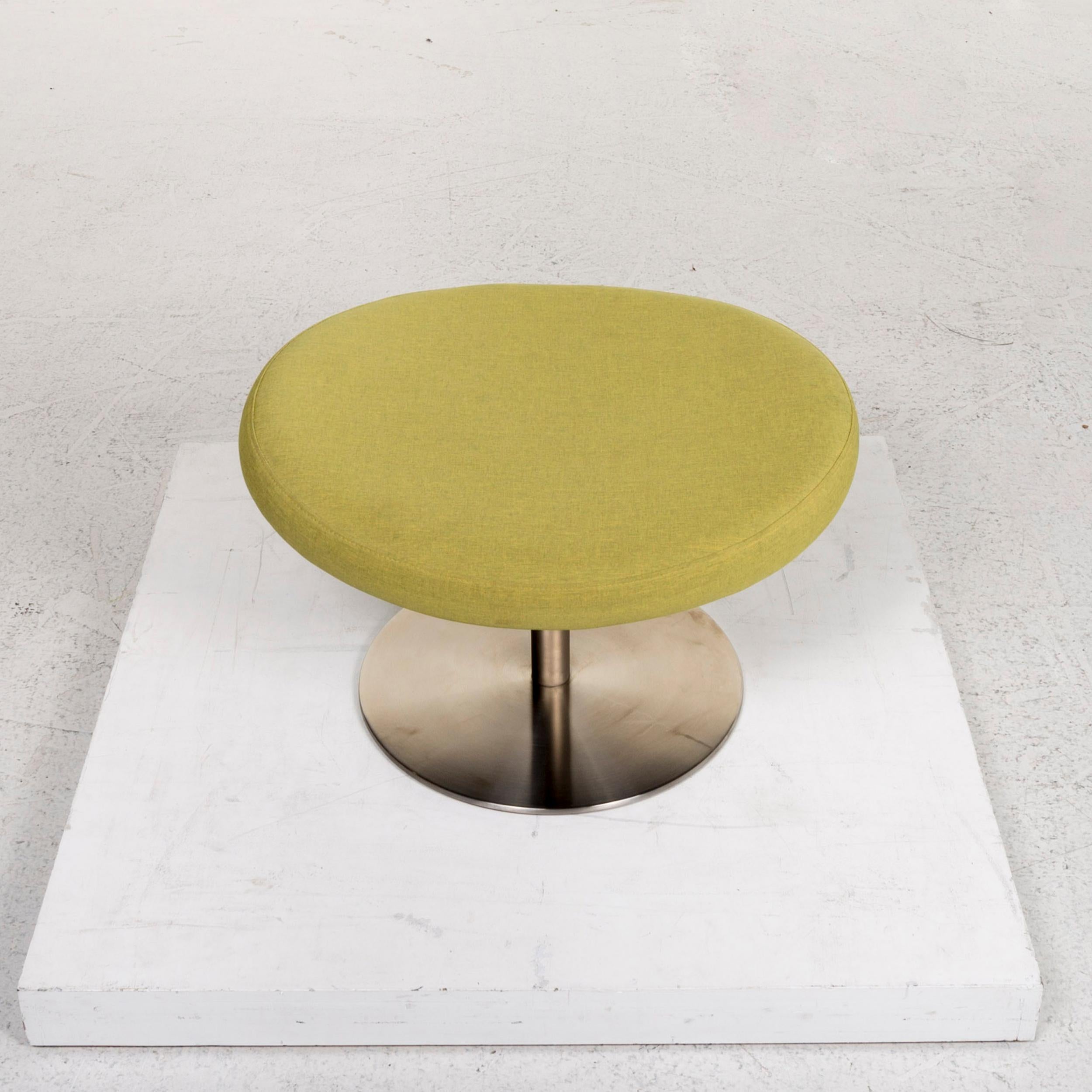 BoConcept Ogi Fabric Armchair Incl. Stool Green Lime Green Swivel Chair For Sale 2