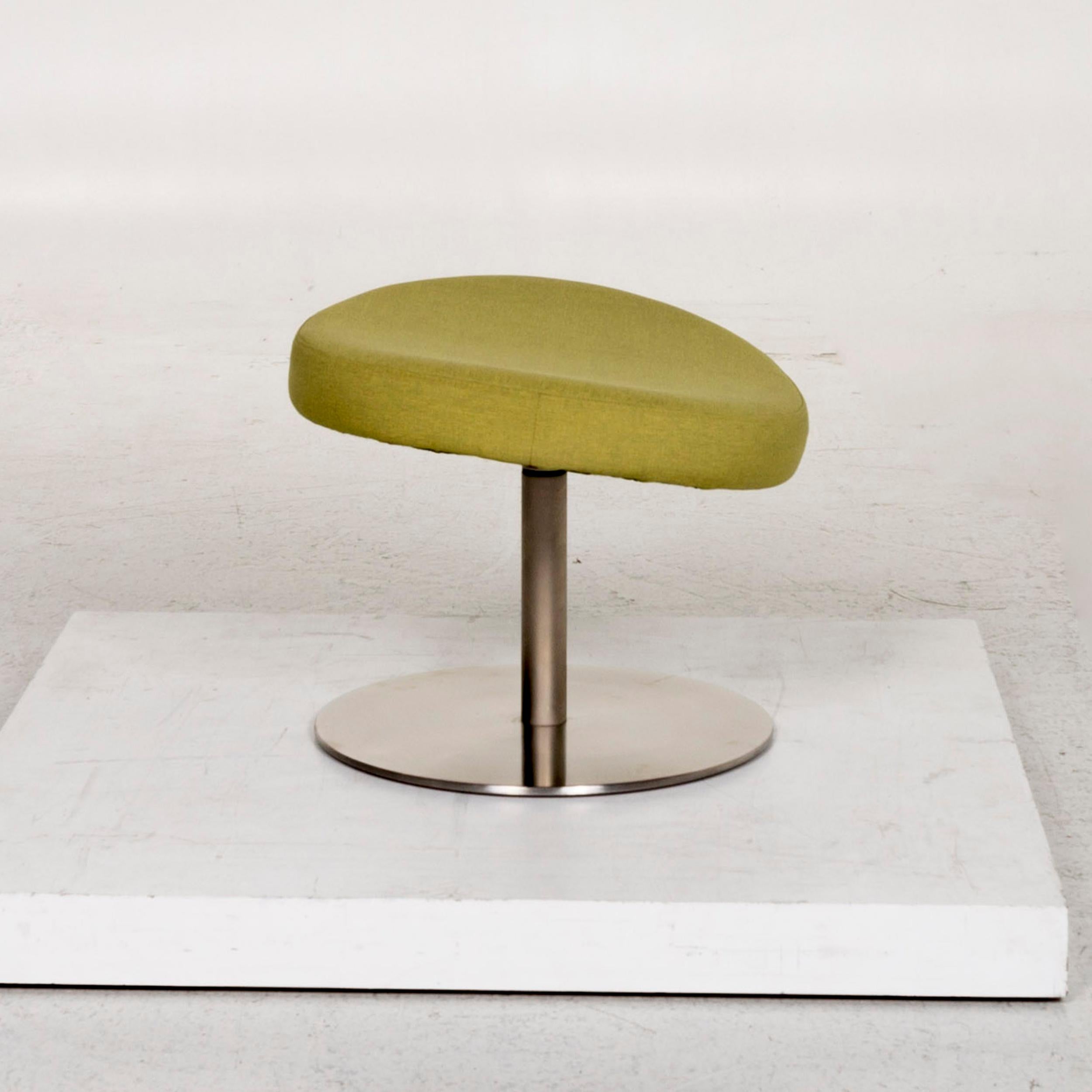 BoConcept Ogi Fabric Armchair Incl. Stool Green Lime Green Swivel Chair For Sale 3