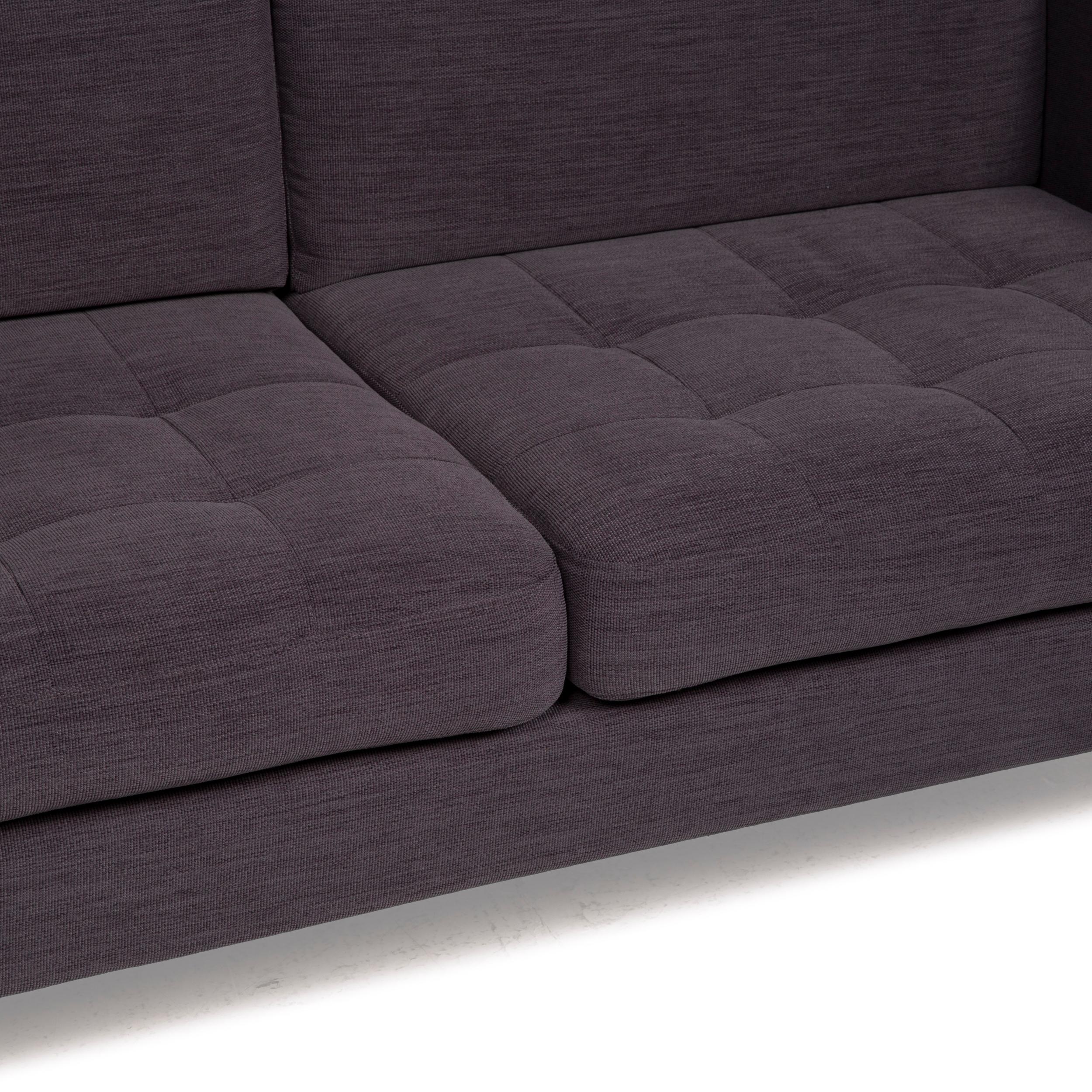Lithuanian Boconcept Osaka Fabric Sofa Set Gray 2x Two-Seater 1x Stool Set