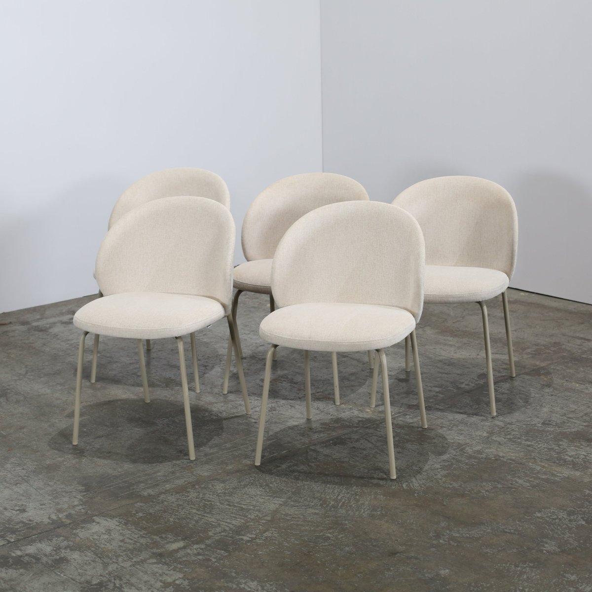 Métal BoConcept Chaise de salle à manger Princeton par Morten Georgsen, lot de cinq en vente
