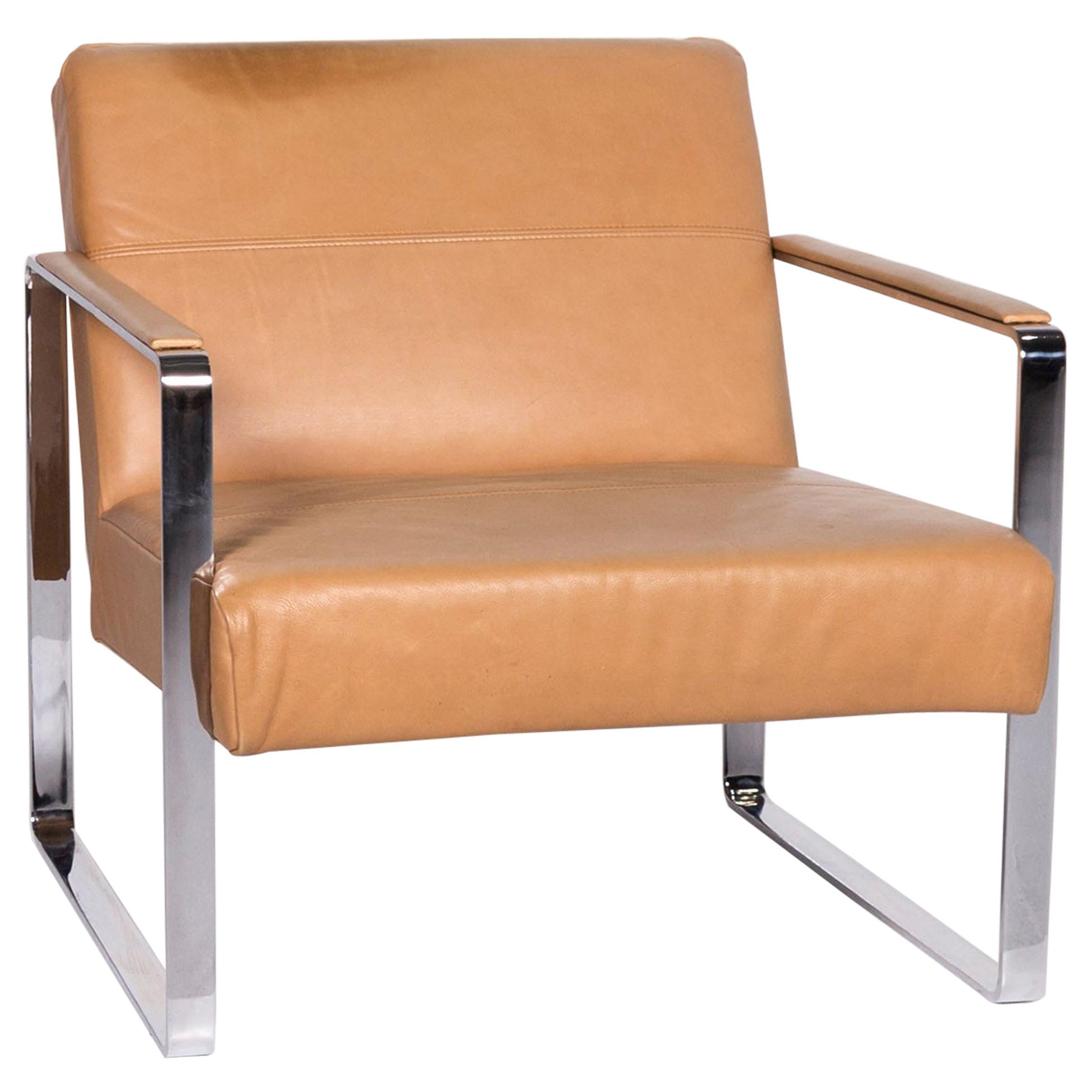 BoConcept Ross Leather Armchair Beige For Sale