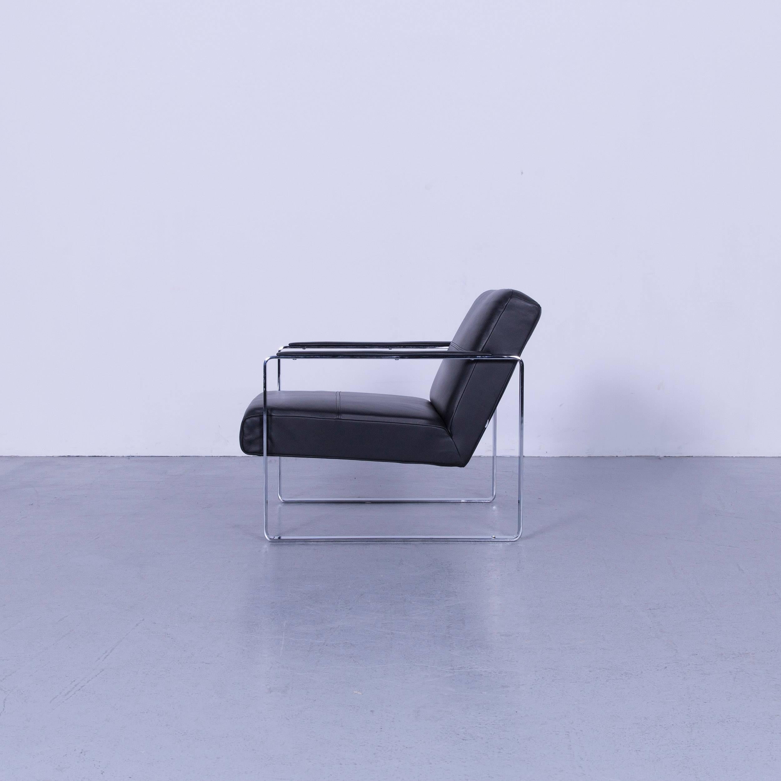 Contemporary BoConcept Ross Leather Armchair Black One-Seat