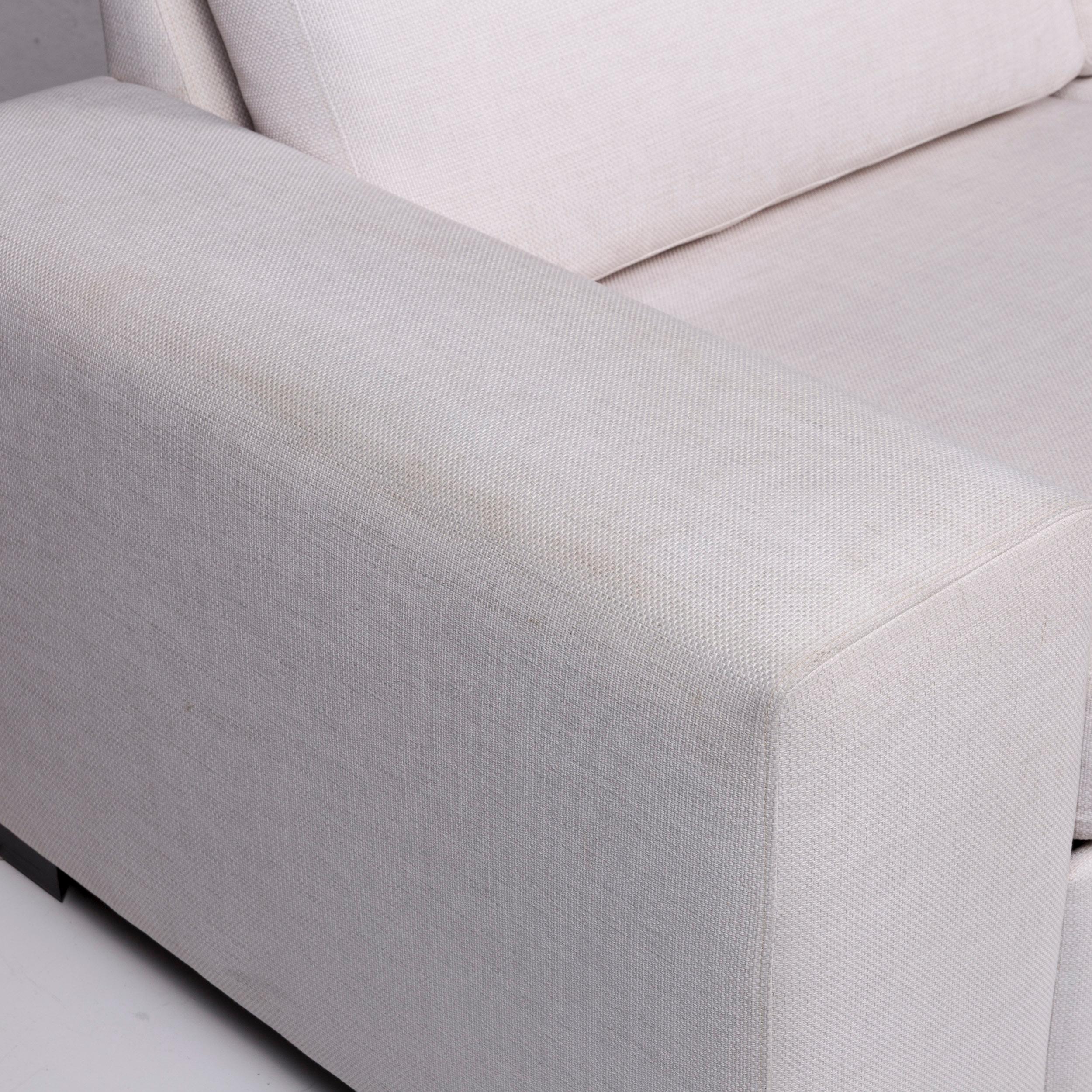 Modern BoConcept Terni Fabric Sofa Bed Cream White Cream Sleep Function Incl. Mattress