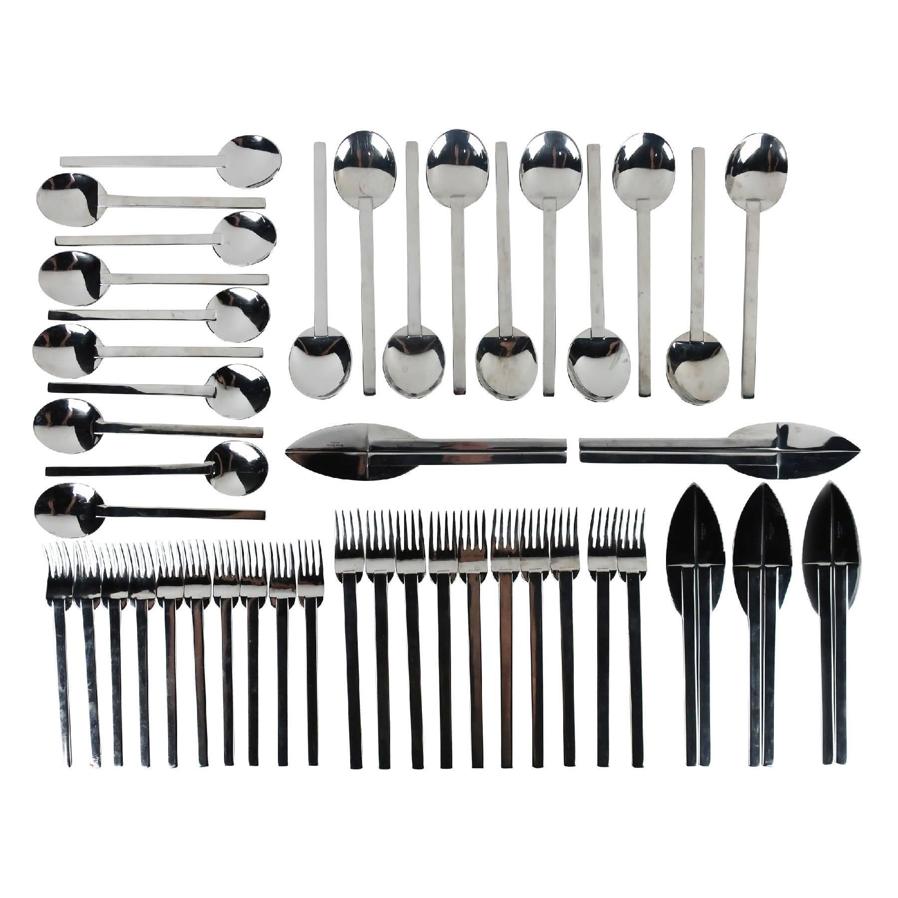 Boda Nova Stockholm Flatware Service for Ten In Good Condition In Brooklyn, NY