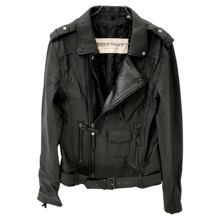 Boda Skins Leather Biker Jacket For Sale