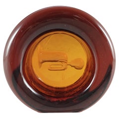 Boda Swedish Amber Glass Horn Bowl by Erik Hoglund