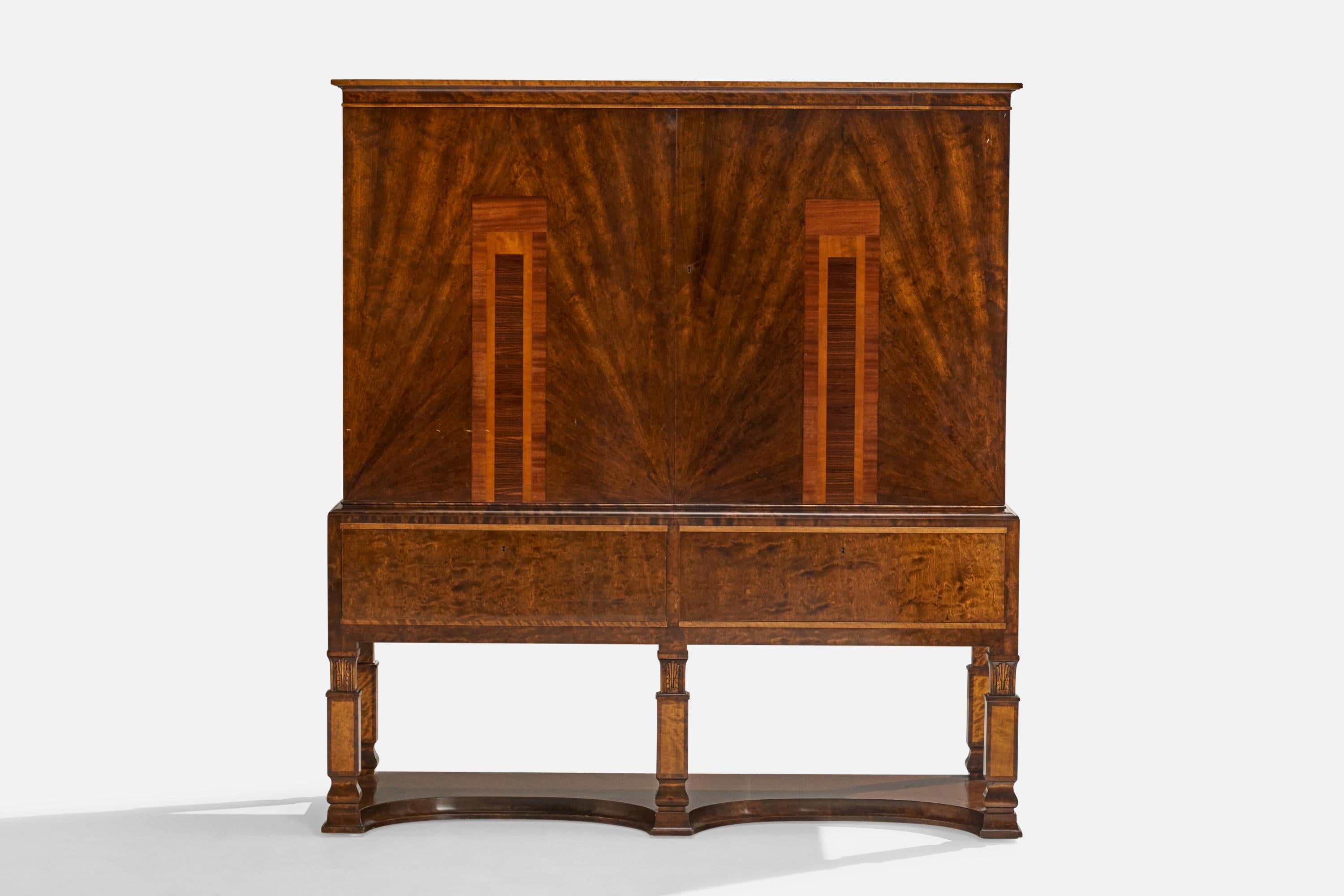 Scandinavian Modern Bodafors, Cabinet, Birch, Sweden, 1930s For Sale