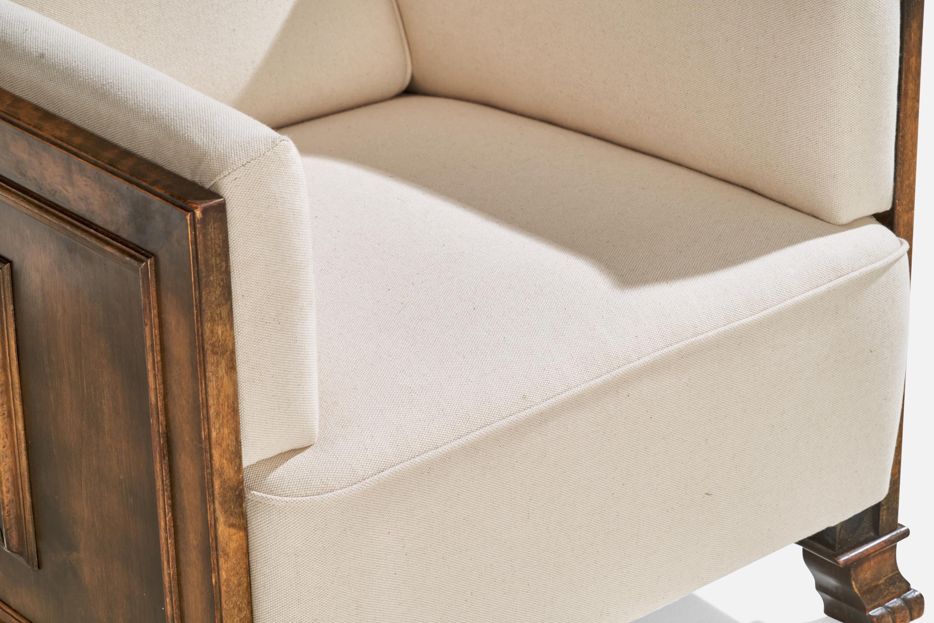 Bodafors, Lounge Chairs, Birch, Fabric, Sweden, 1930s 4