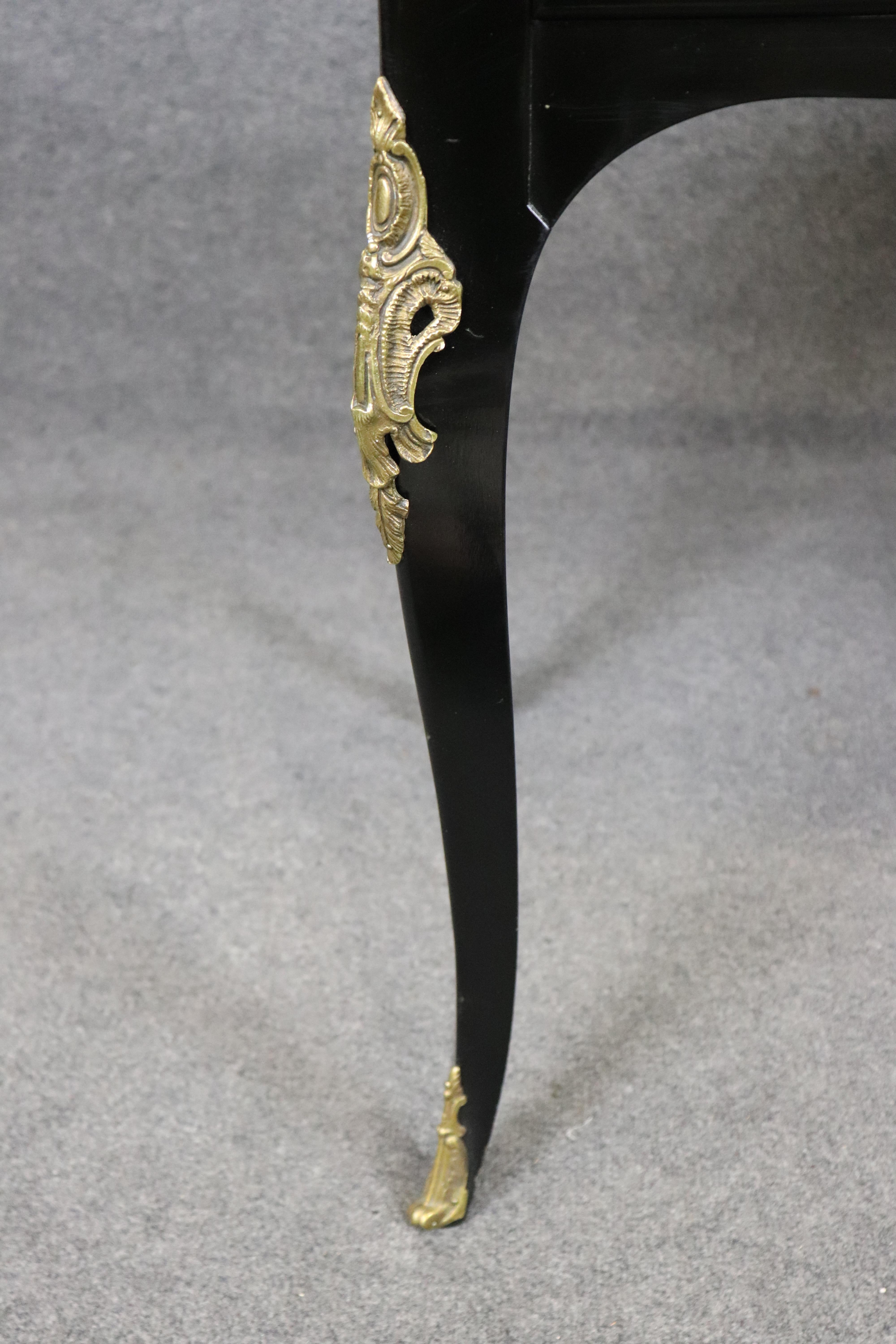 Bodart Scrivania francese in stile Luigi XV ebanizzata con ormeggio in bronzo in vendita 3