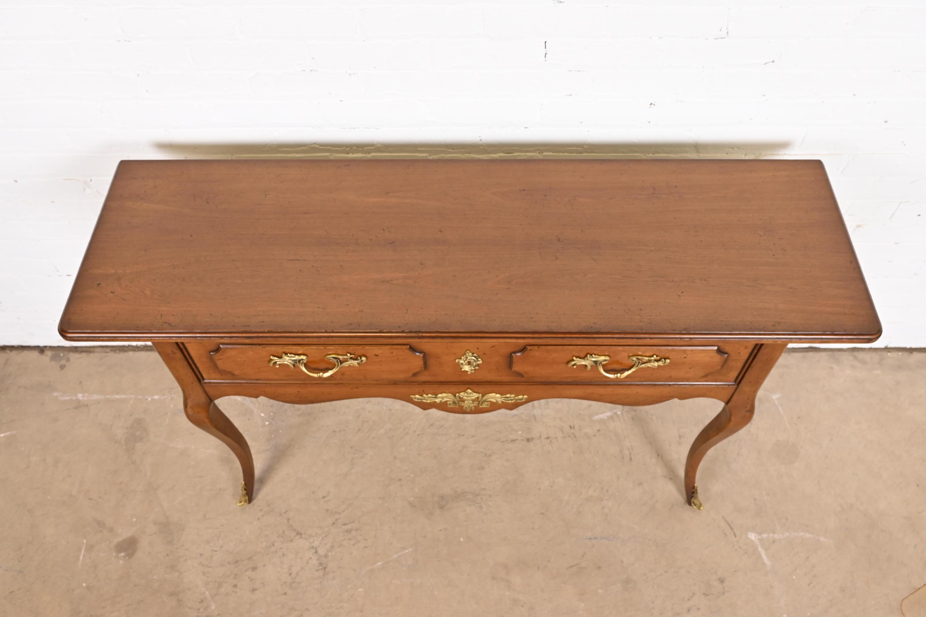 Bodart French Provincial Louis XV Fruitwood Console Table With Mounted Ormolu For Sale 4