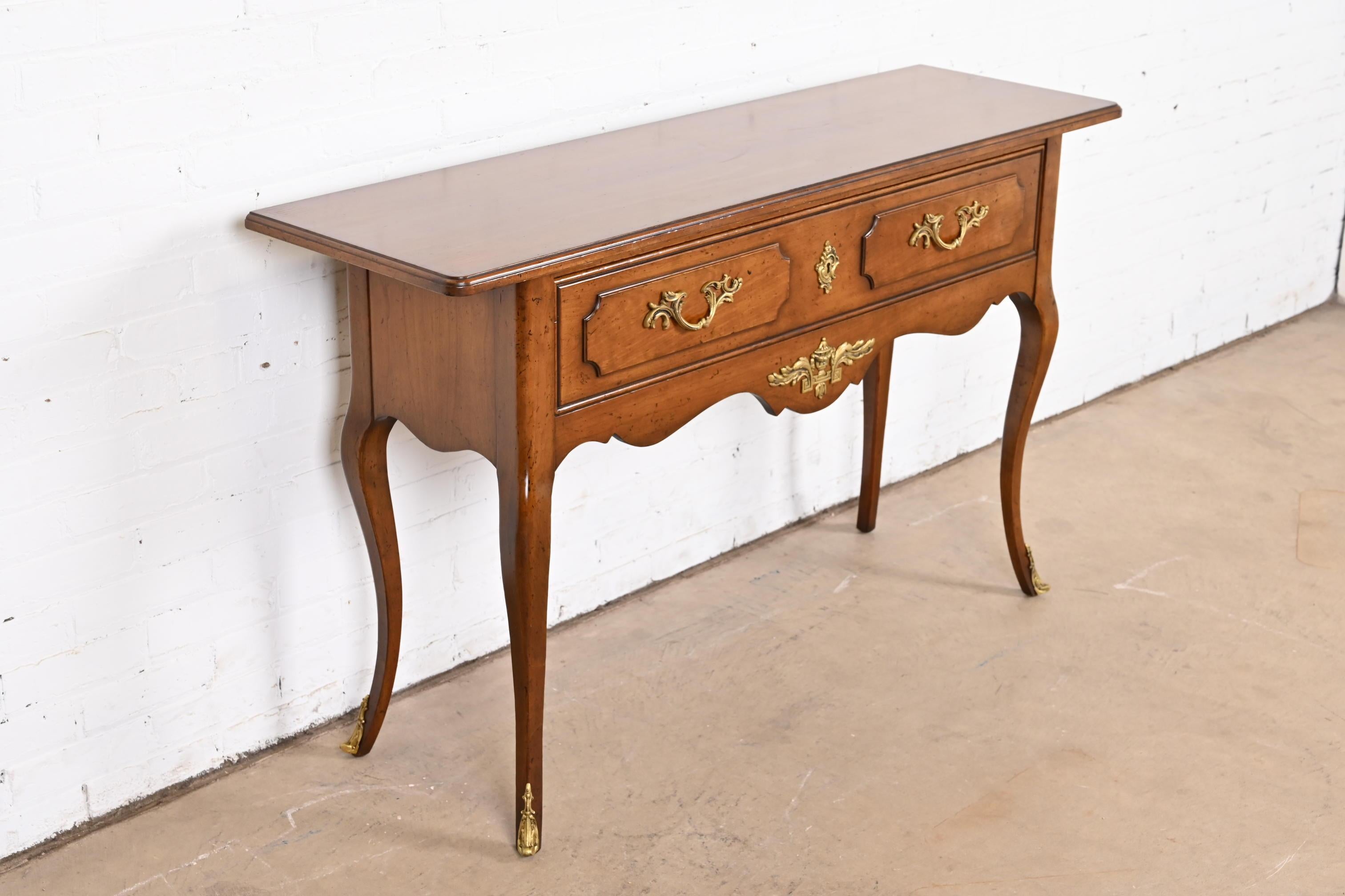 Bodart French Provincial Louis XV Fruitwood Console Table With Mounted Ormolu In Good Condition For Sale In South Bend, IN