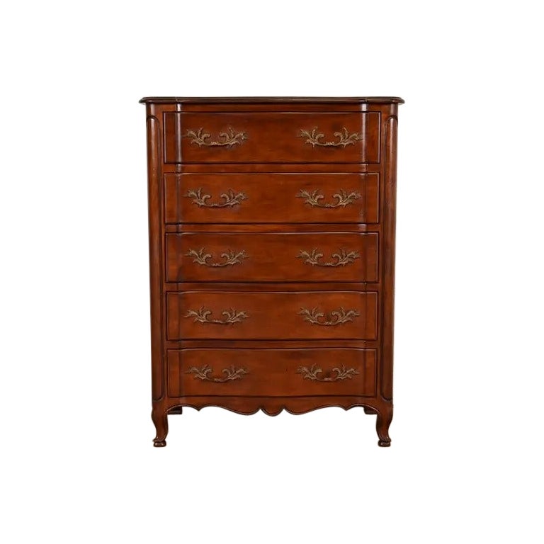 Comò Highboy in legno di Bodart, circa anni '60, Provincia Francese Luigi XV
