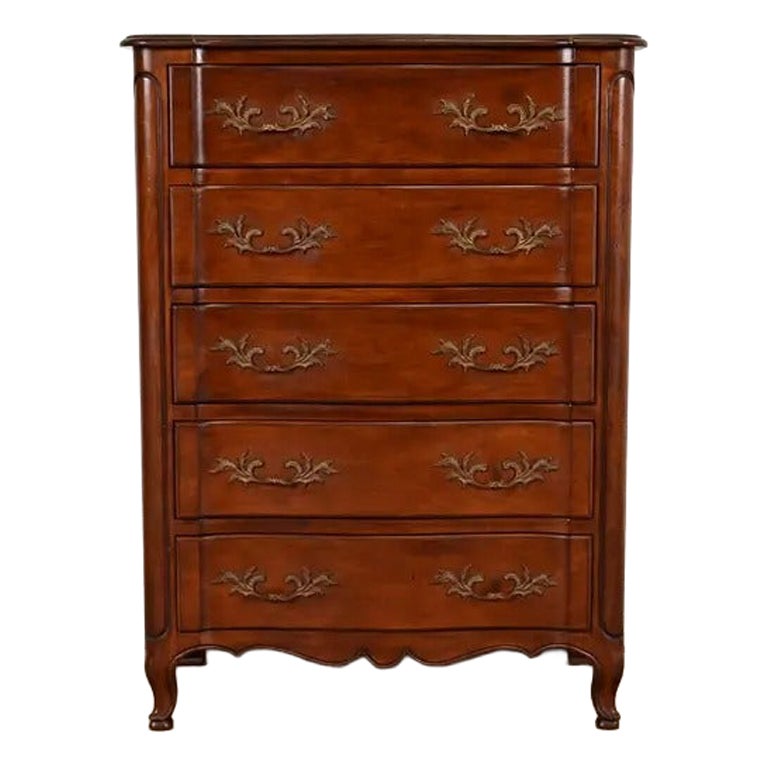 Comò Highboy in legno di Bodart, circa anni '60, Provincia Francese Luigi XV