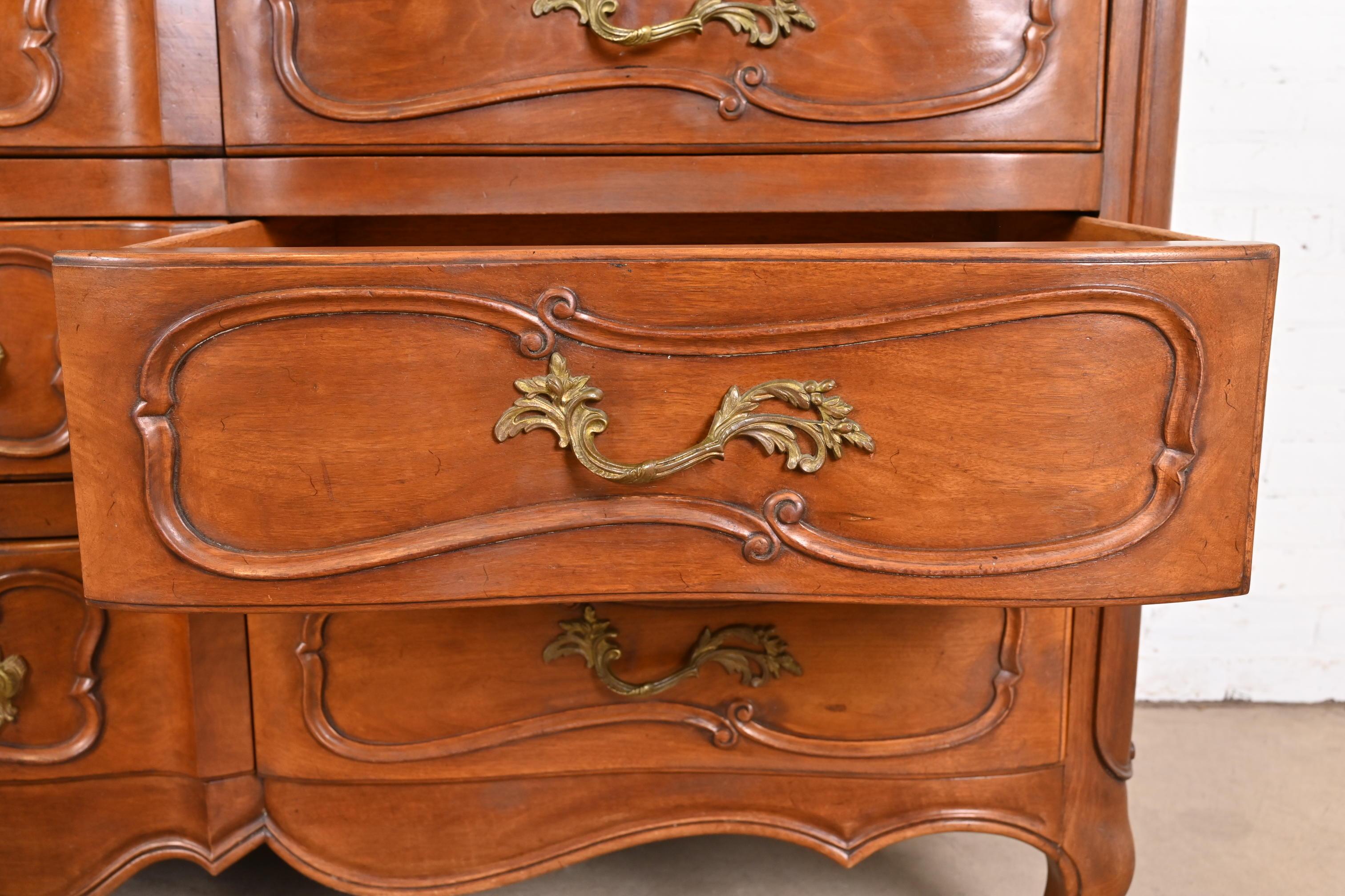Bodart French Provincial Louis XV Fruitwood Triple Dresser, Circa 1960s For Sale 5
