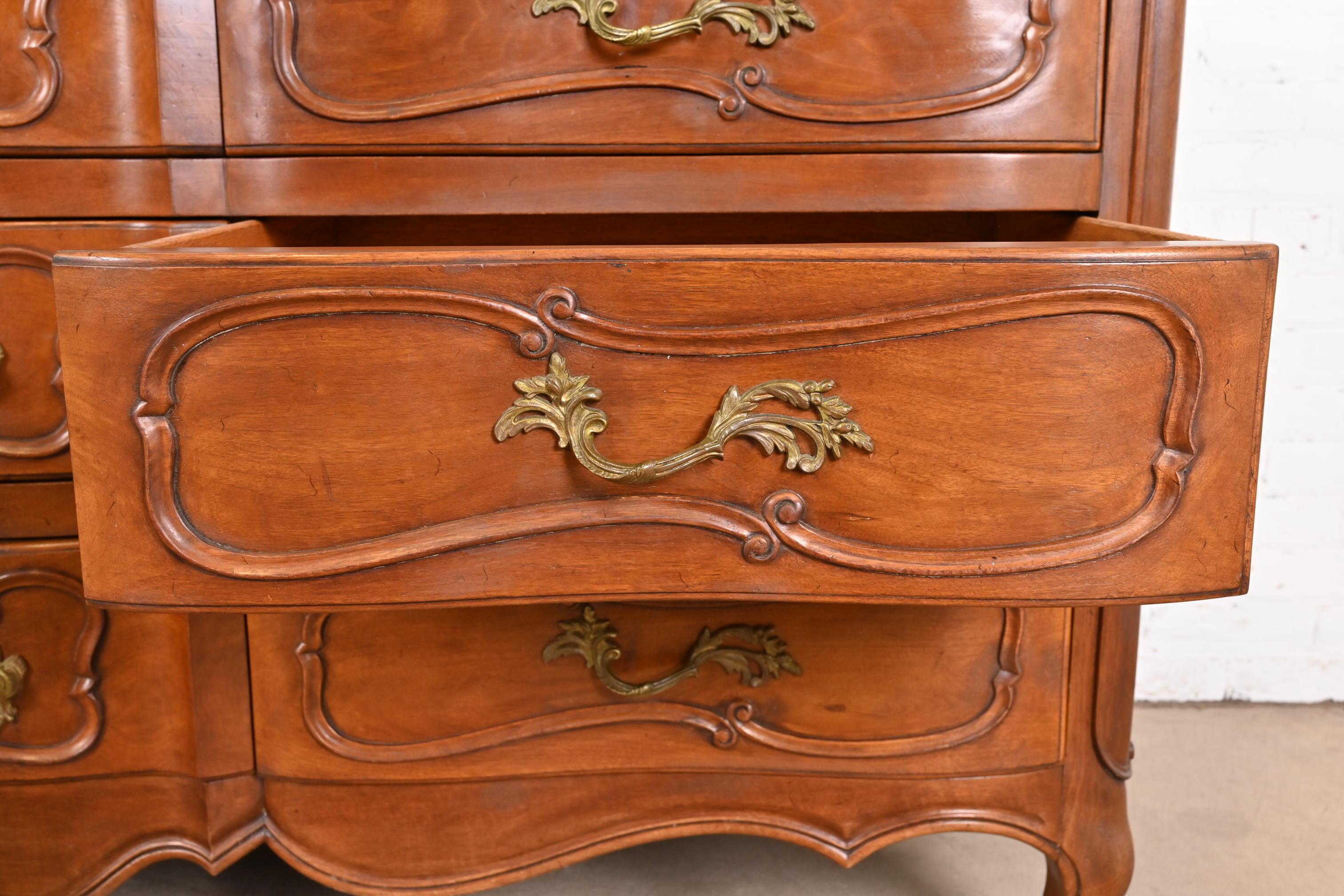 Bodart French Provincial Louis XV Fruitwood Triple Dresser, Circa 1960s For Sale 6