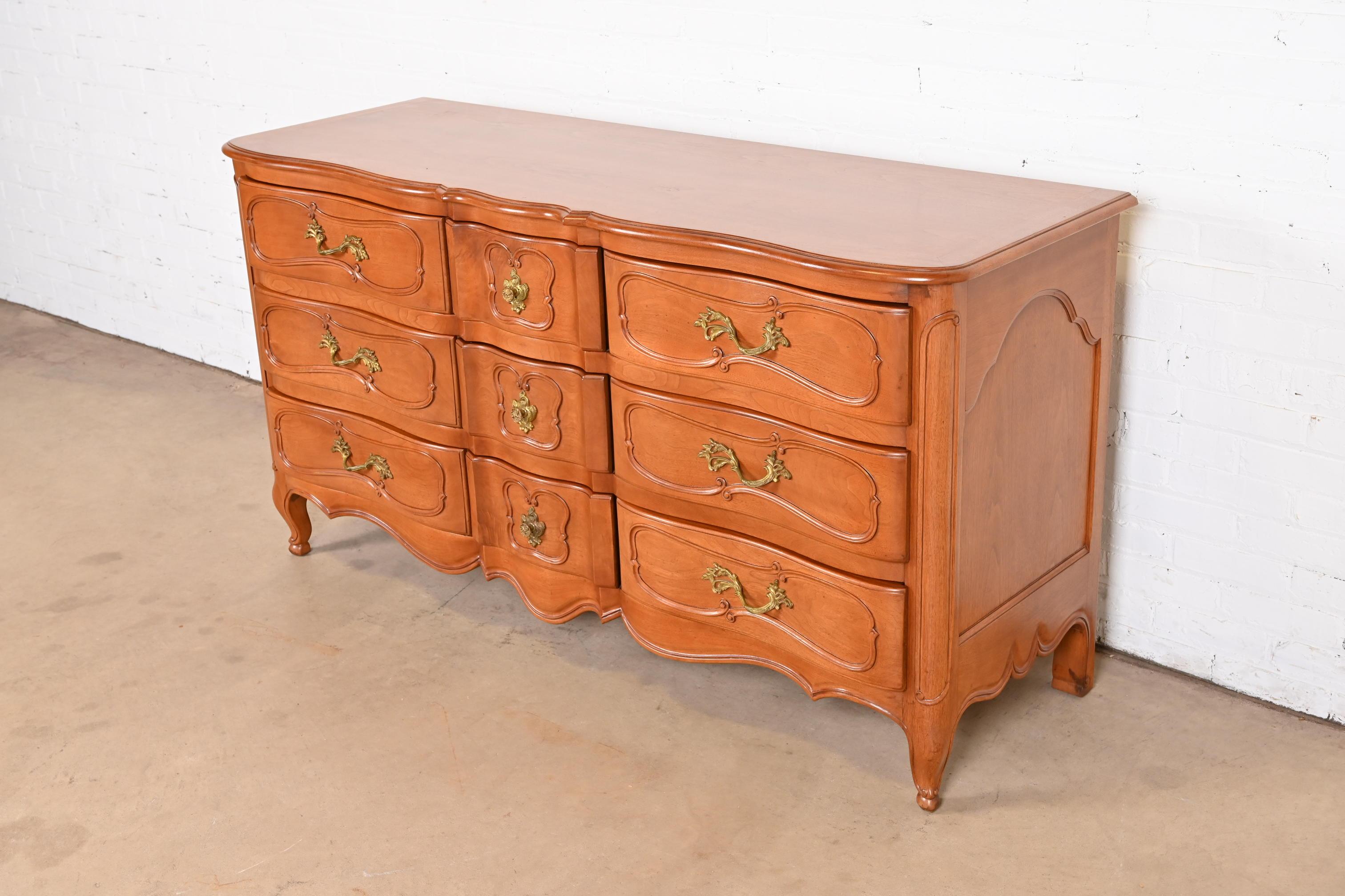 Mid-20th Century Bodart French Provincial Louis XV Fruitwood Triple Dresser, Circa 1960s For Sale