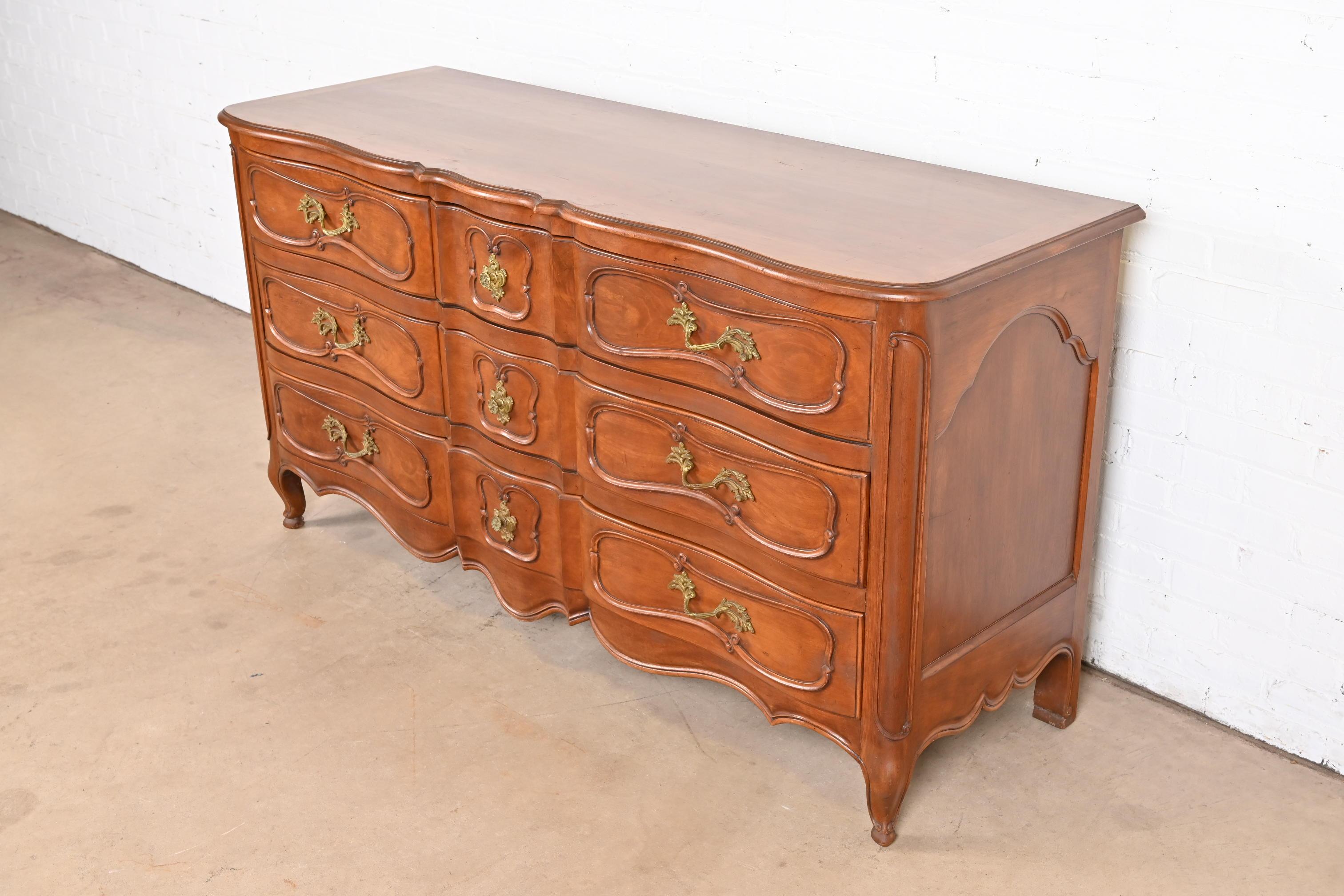 Mid-20th Century Bodart French Provincial Louis XV Fruitwood Triple Dresser, Circa 1960s For Sale