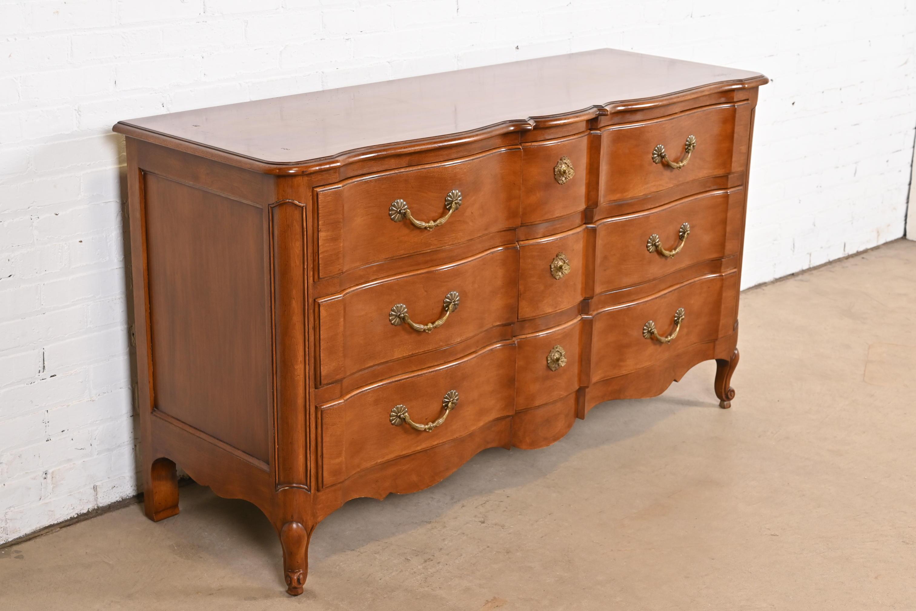 Mid-20th Century Bodart French Provincial Louis XV Fruitwood Triple Dresser, Circa 1960s For Sale