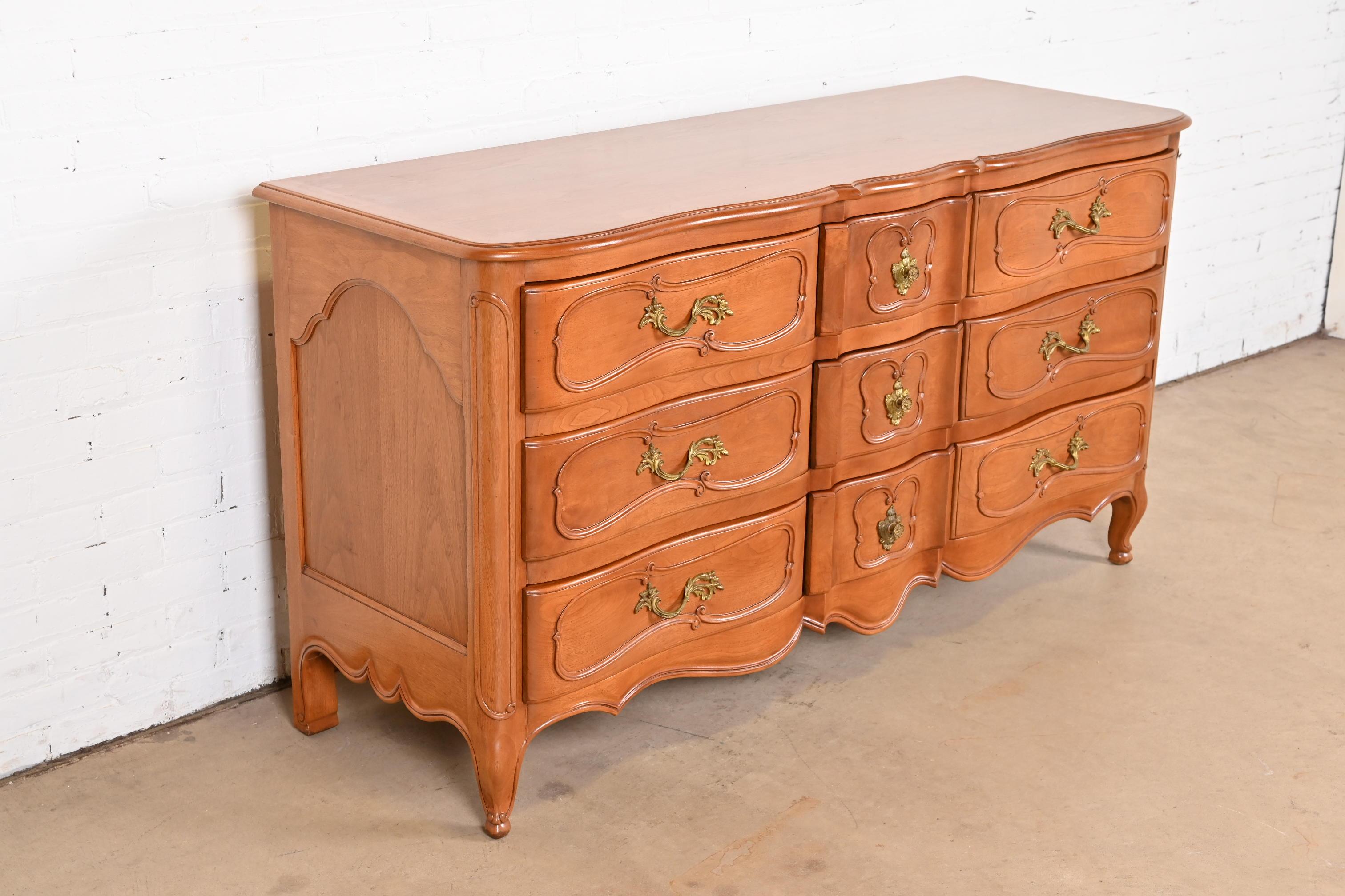 Bodart French Provincial Louis XV Fruitwood Triple Dresser, Circa 1960s For Sale 1