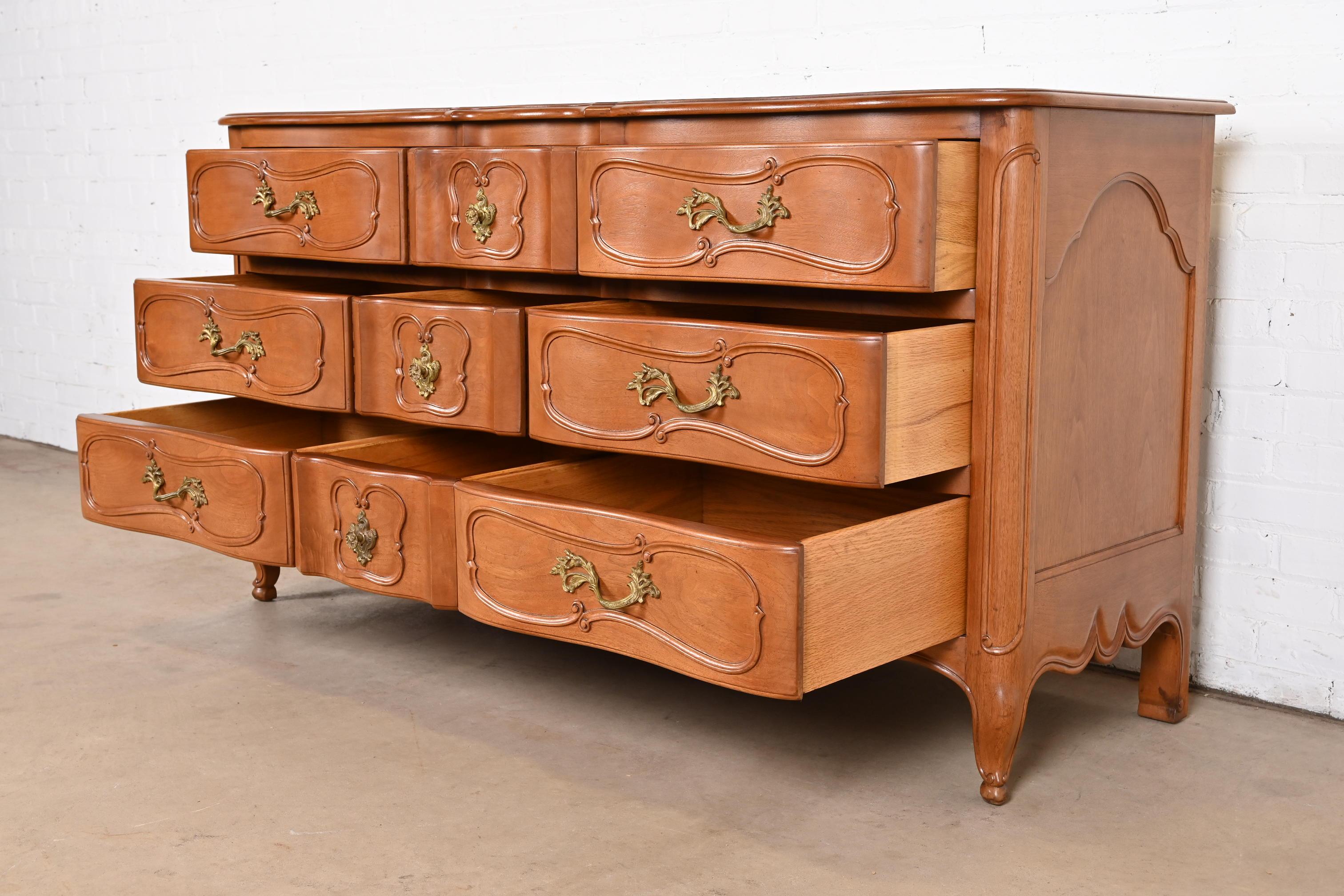 Bodart French Provincial Louis XV Fruitwood Triple Dresser, Circa 1960s For Sale 3