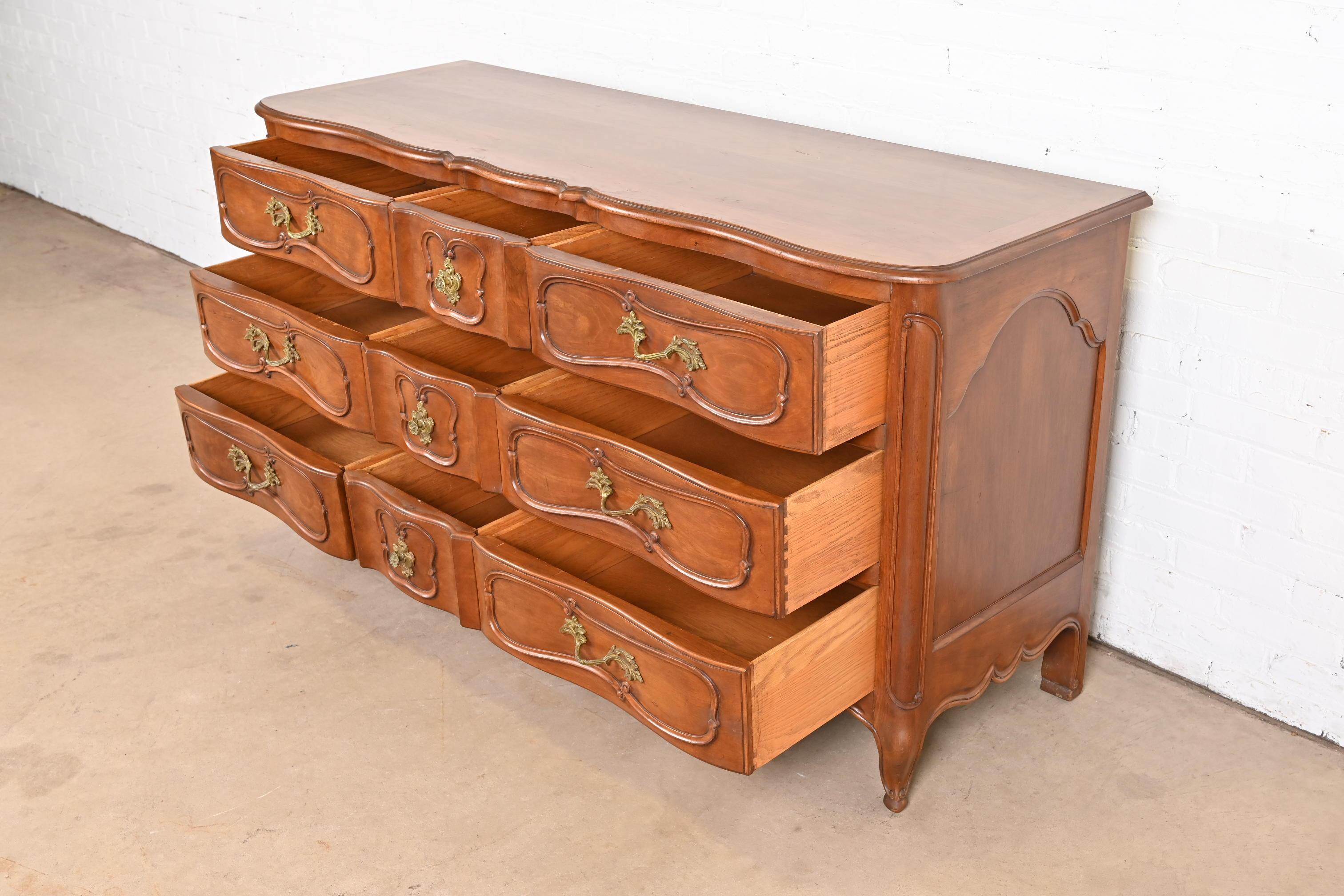 Bodart French Provincial Louis XV Fruitwood Triple Dresser, Circa 1960s For Sale 3
