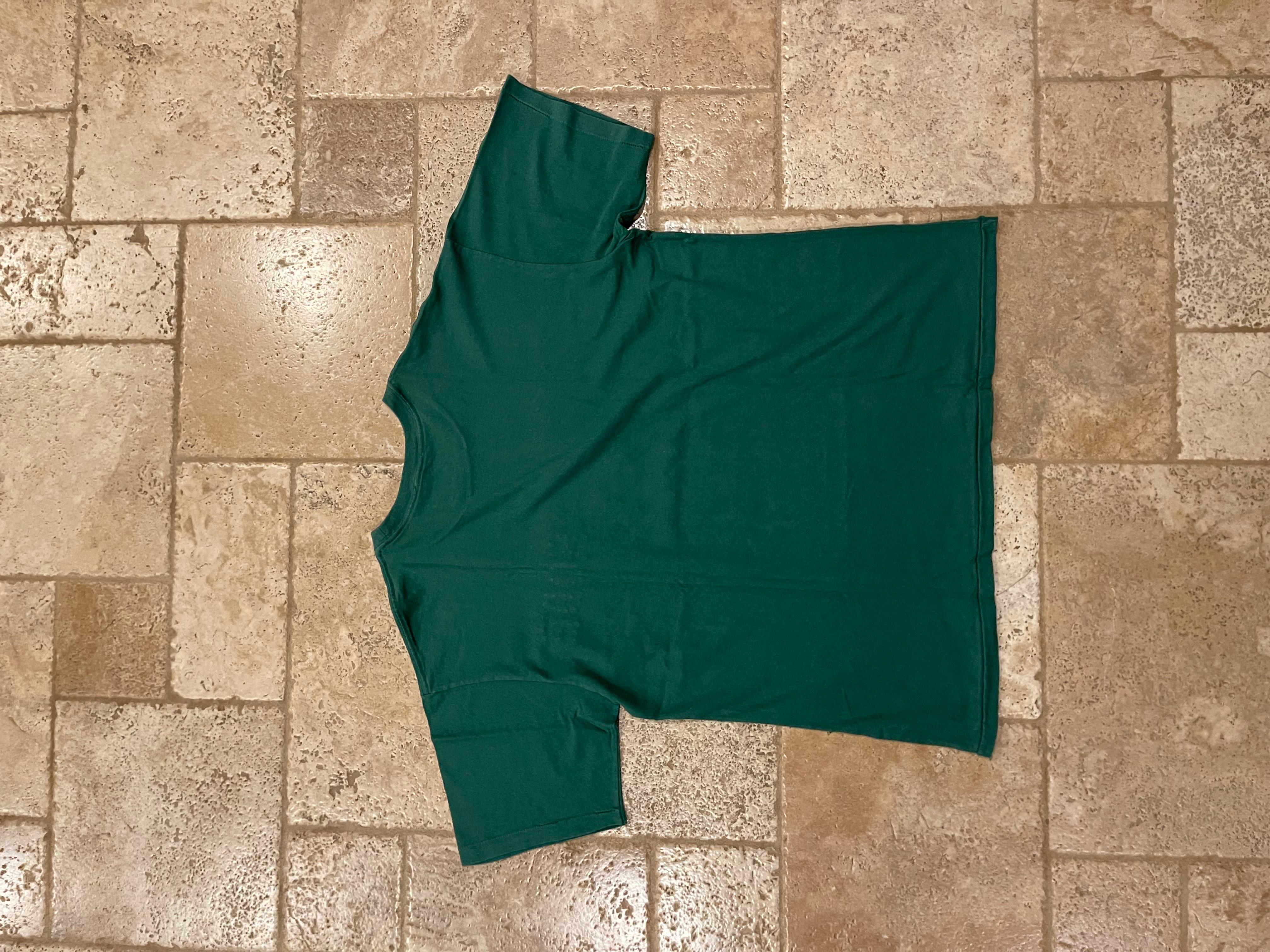 Bode Emerald Pearly Button Logo Oversized Green Tee In Good Condition For Sale In Bear, DE