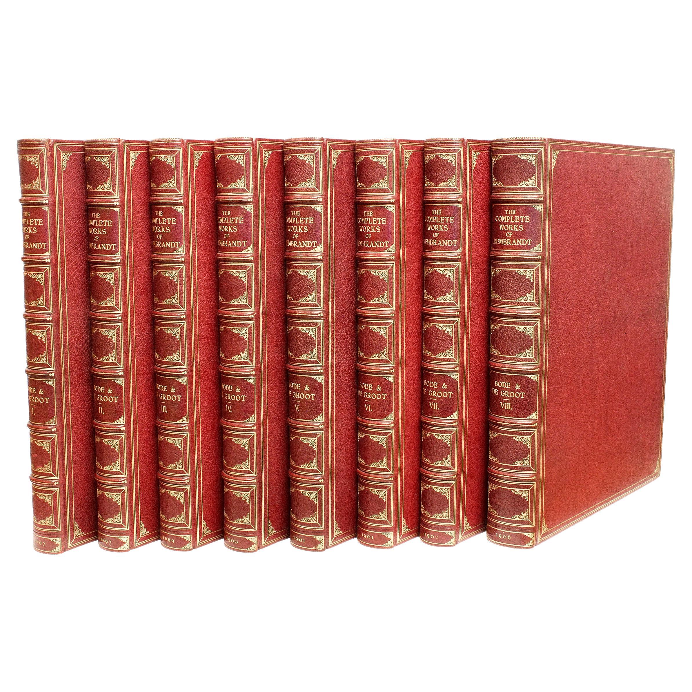 BODE - GROOT. Œuvre complète de Rembrandt. 8 volumes. Toutes les premières éditions - 1897-1906