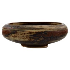 Bode Willumsen for Royal Copenhagen, Bowl on Foot in Glazed Ceramics