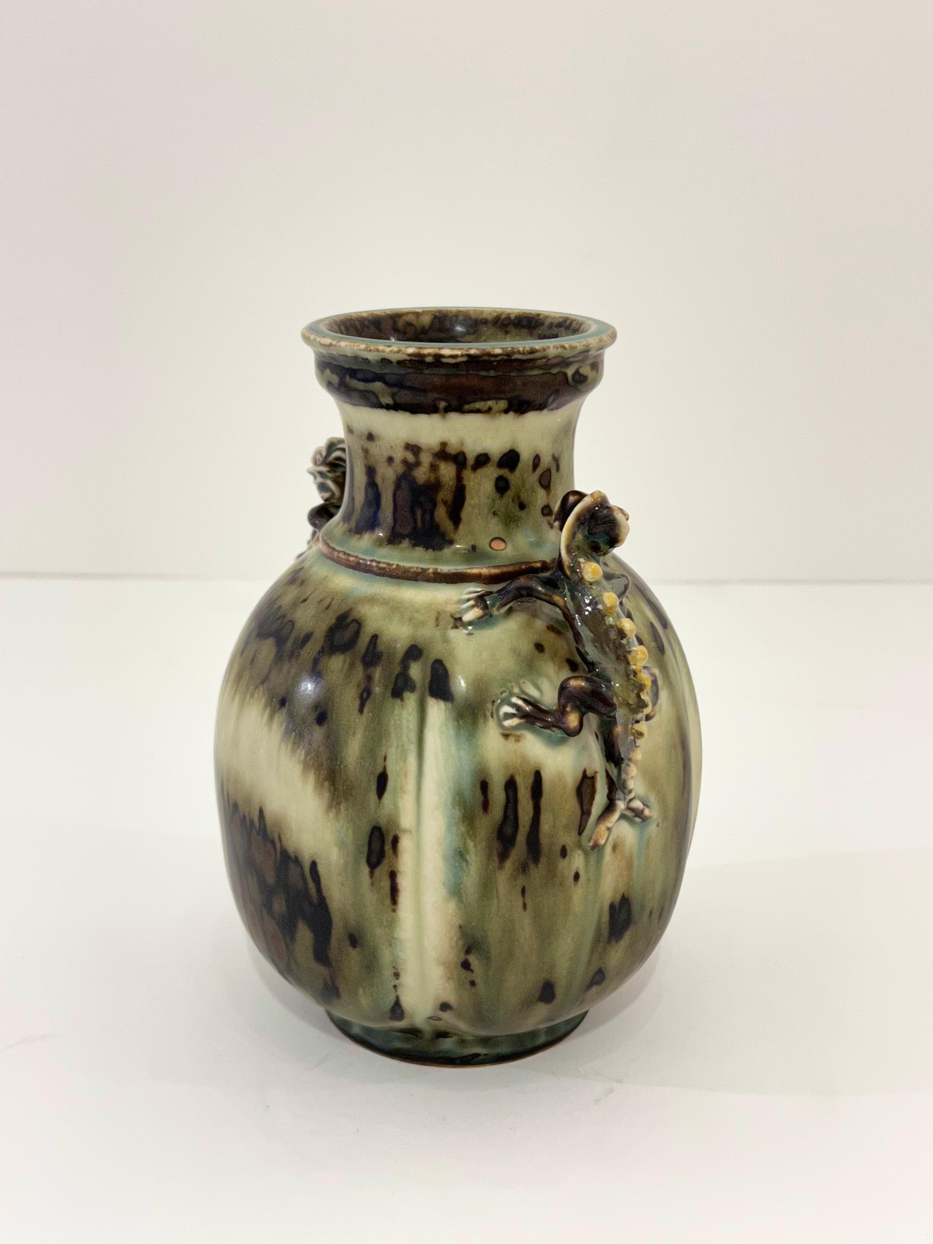 Mid-Century moderno Vaso in gres di Bode Willumsen per Royal Copenhagen in vendita