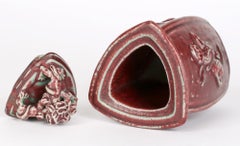 Bode Willumsen Royal Copenhagen Mythische Figur, skulpturale Keramikgefäß mit Deckel, Bode Willumsen