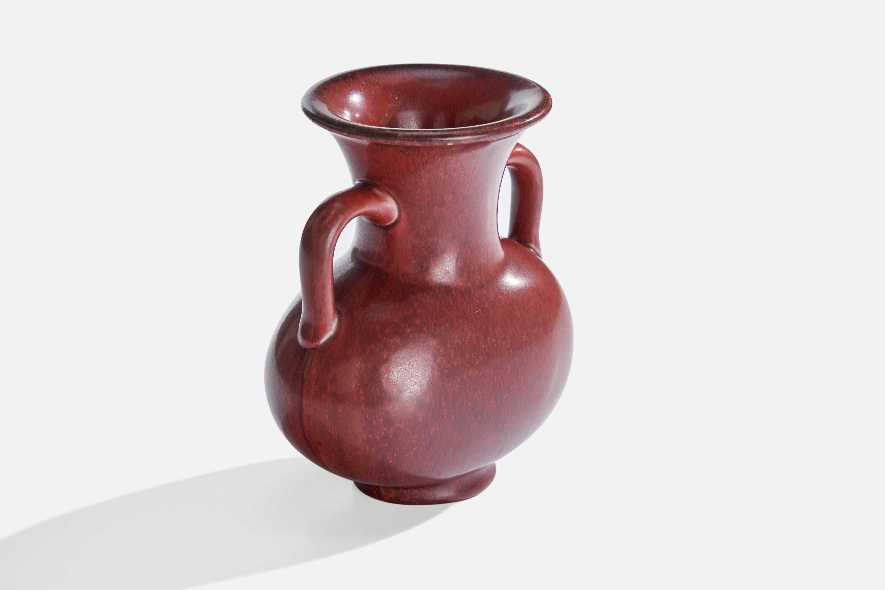 Scandinavian Modern Bode Willumsen, Vase, Stoneware, Denmark, 1940s For Sale