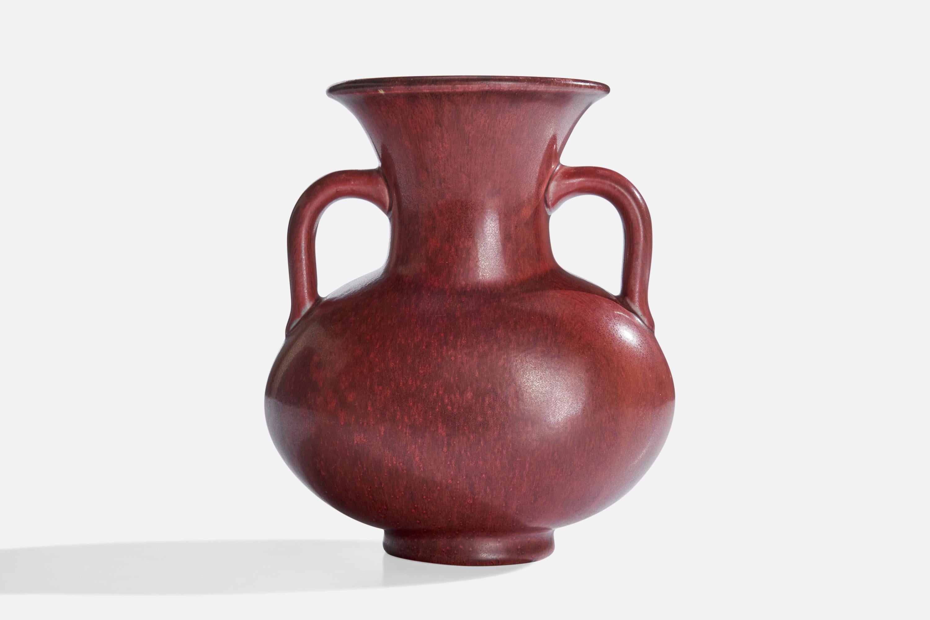 Danish Bode Willumsen, Vase, Stoneware, Denmark, 1940s For Sale