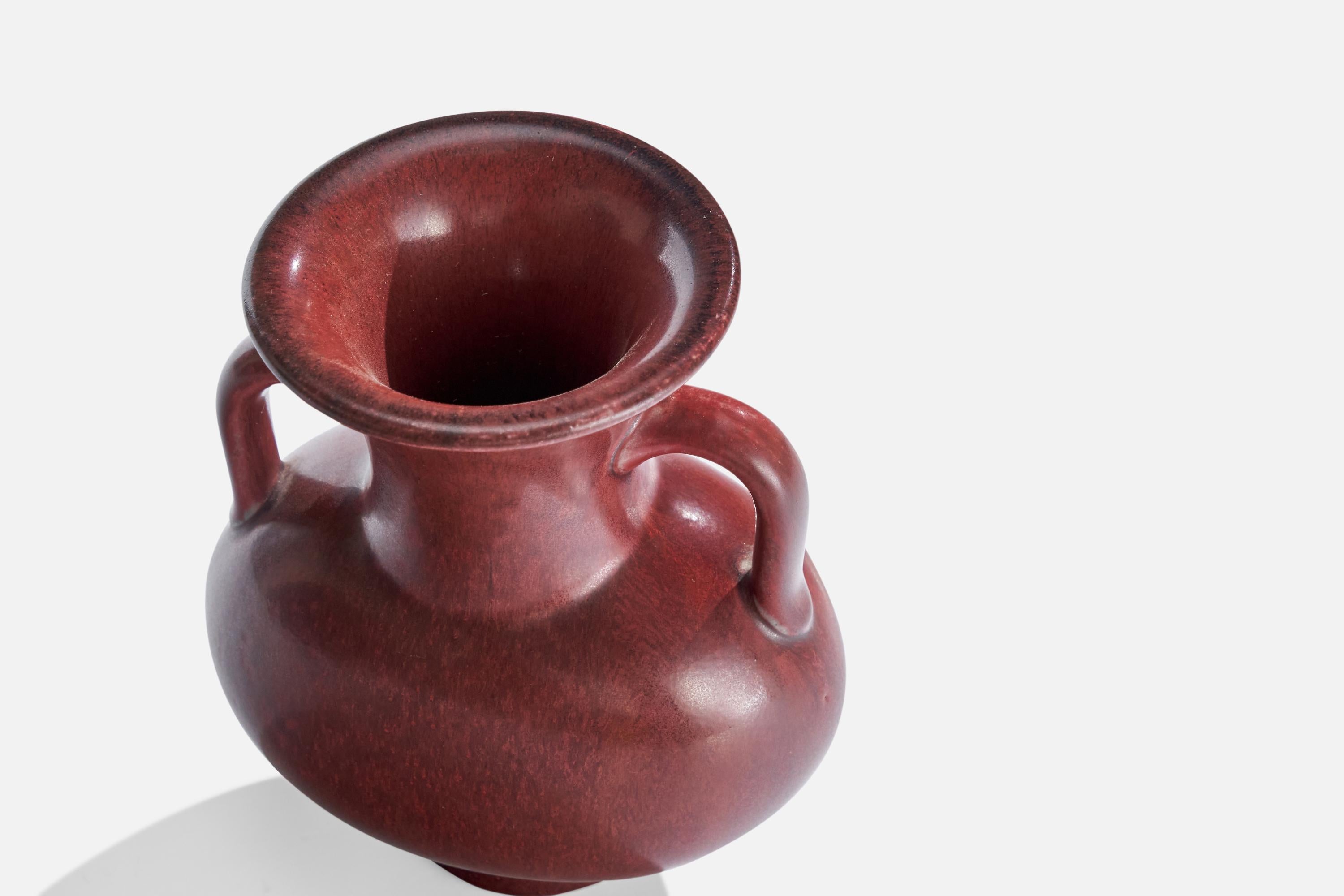 Mid-20th Century Bode Willumsen, Vase, Stoneware, Denmark, 1940s For Sale