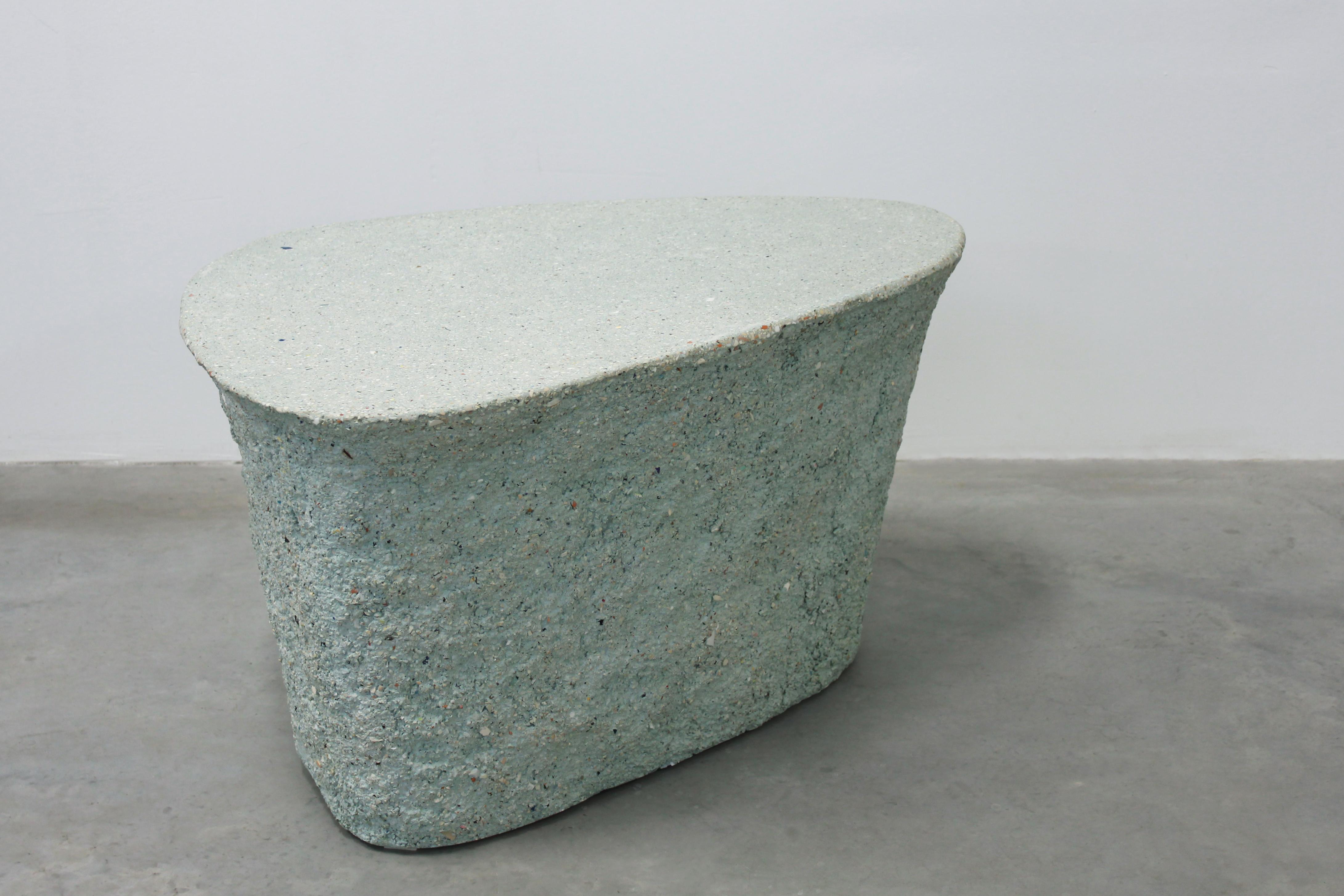 Bodem Low Green Coffee Table by Max Lipsey
Dimensions: D 77 x W 58 x H 44 cm.
Materials: Recycled ceramic terrazzo and steel.

The tables are in 3 standard models. Custom sizes and colors are available on request. Please contact us.

Bodem Tables