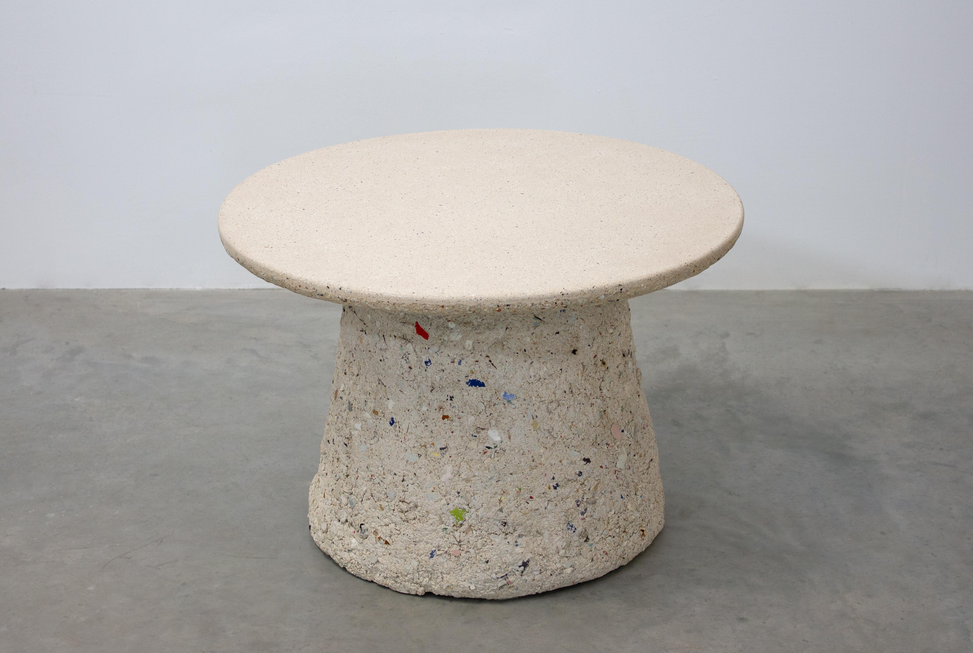 Bodem Low Round Coffee Table by Max Lipsey
Dimensions: Ø 66 x H 45 cm.
Materials: Recycled ceramic terrazzo and steel.

The tables are in 3 standard models. Custom sizes and colors are available on request. Please contact us.

Bodem Tables are a