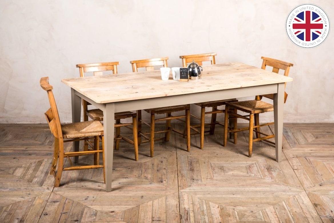 A fine boden bespoke pine kitchen Table, 20th century.


The timber used for this table is between 90-100 years old so there will be imperfections, including knots, marks, dents, scratches, and blemishes, meaning no two planks are the same, each is