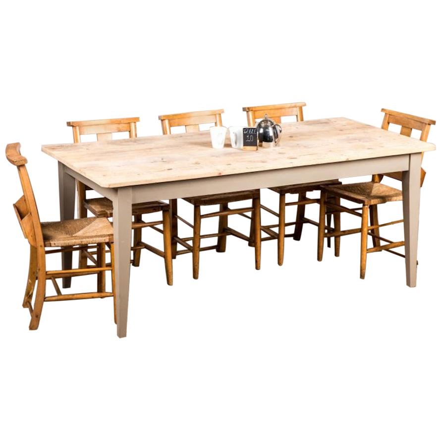 Boden Bespoke Pine Kitchen Table, 20th Century For Sale