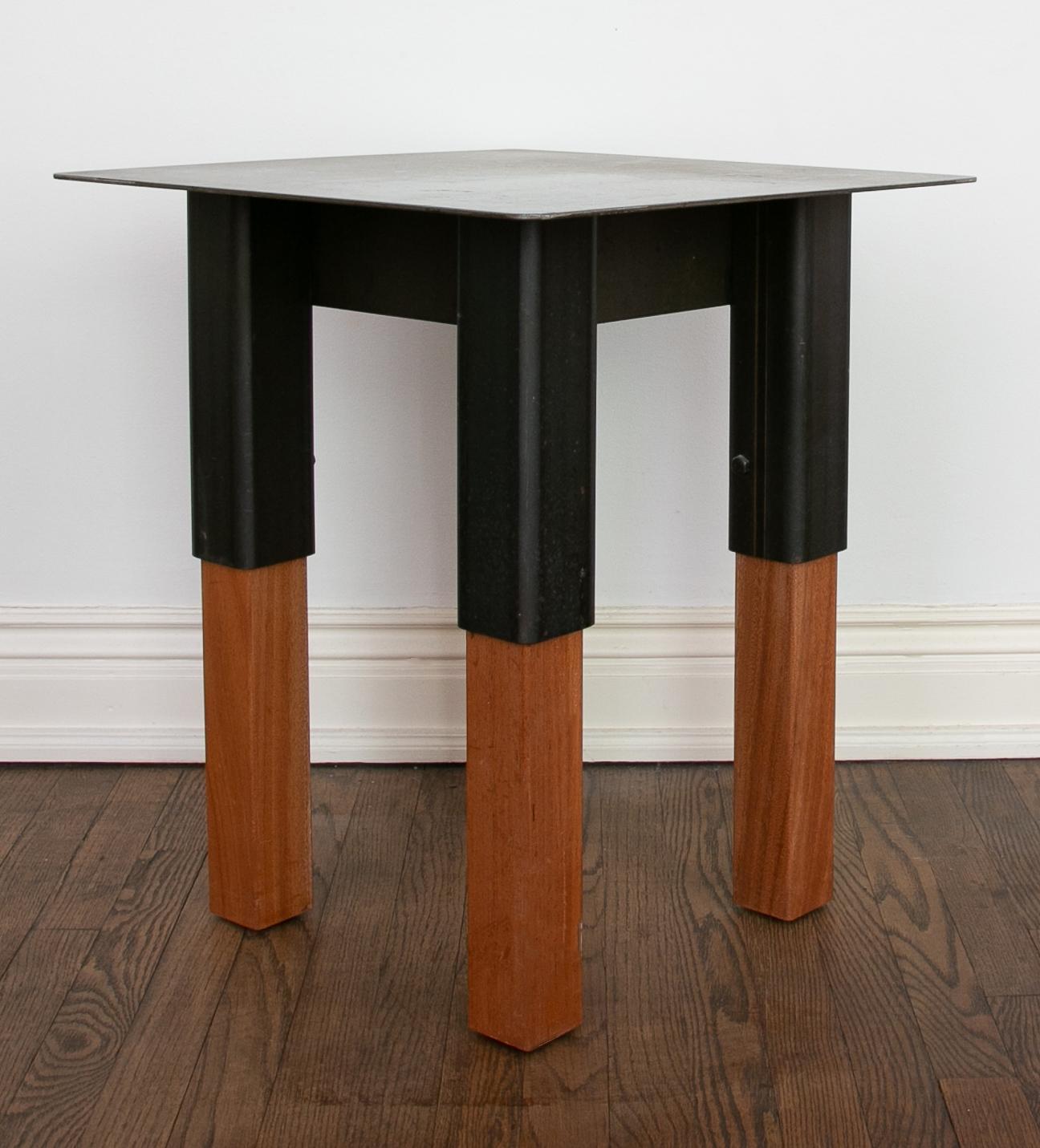 American Bodhi Surfer Side Tables / End Tables Steel and Mahogany, Jordan Mozer, USA 2013 For Sale