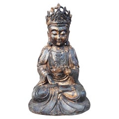 Vintage Bodhisattva In Bronze, China 20th Century