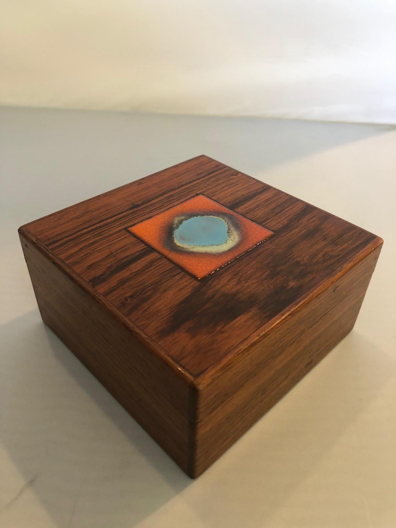Bodil Eje Danish Rosewood Box by Alfred Klitgaard For Sale 5