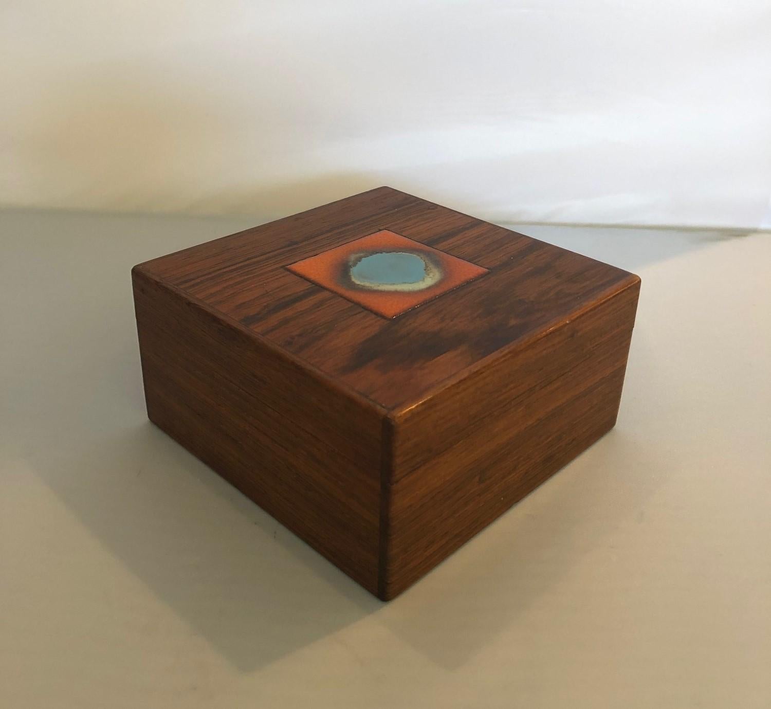 Mid-Century Modern Bodil Eje Danish Rosewood Box by Alfred Klitgaard For Sale